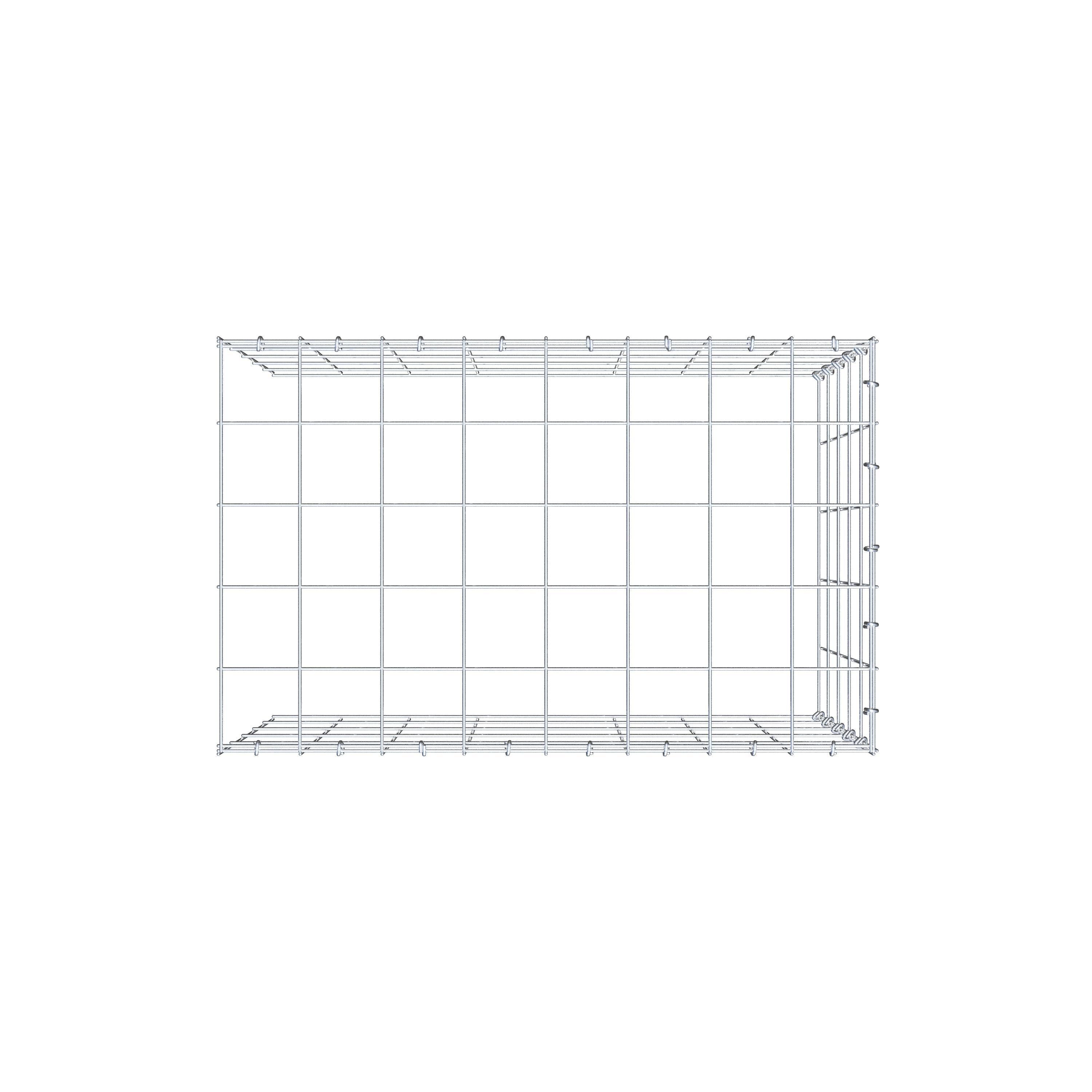 Mounted gabion type 4 80 cm x 50 cm x 50 cm (L x H x D), mesh size 10 cm x 10 cm, C-ring