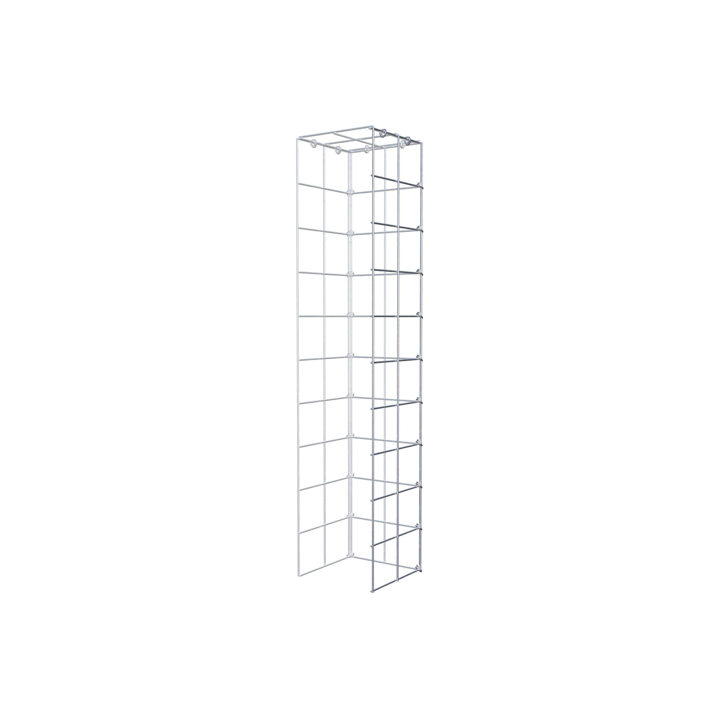 Monteret gabion type 4 100 cm x 20 cm x 20 cm (L x H x D), maskestørrelse 10 cm x 10 cm, C-ring