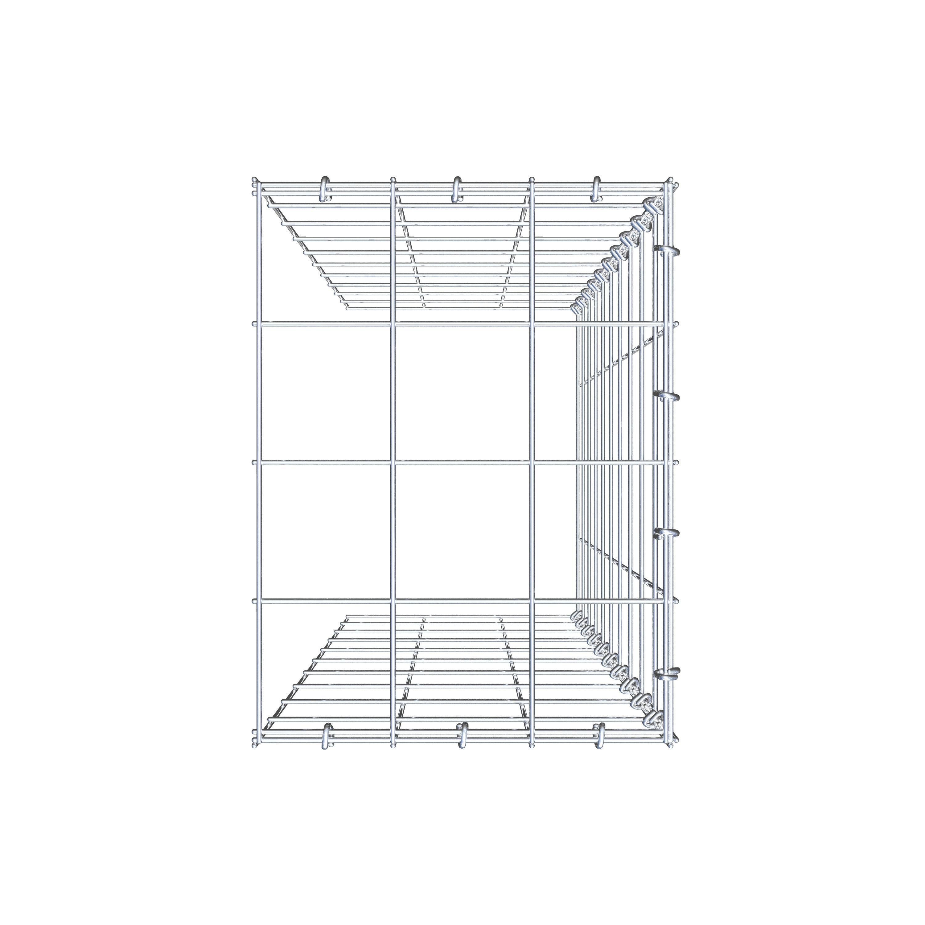 Anbaugabione Typ 4 100 cm x 30 cm x 40 cm (L x H x T), Maschenweite 10 cm x 10 cm, C-Ring