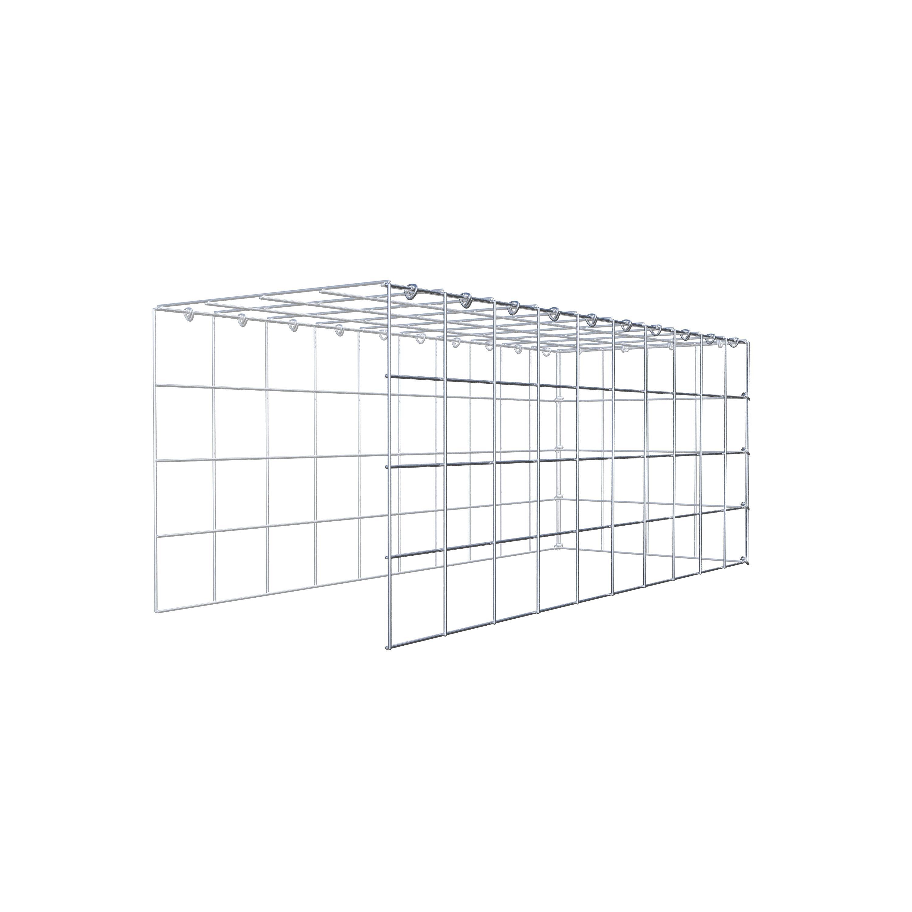 Monteret gabion type 4 100 cm x 40 cm x 40 cm (L x H x D), maskestørrelse 10 cm x 10 cm, C-ring