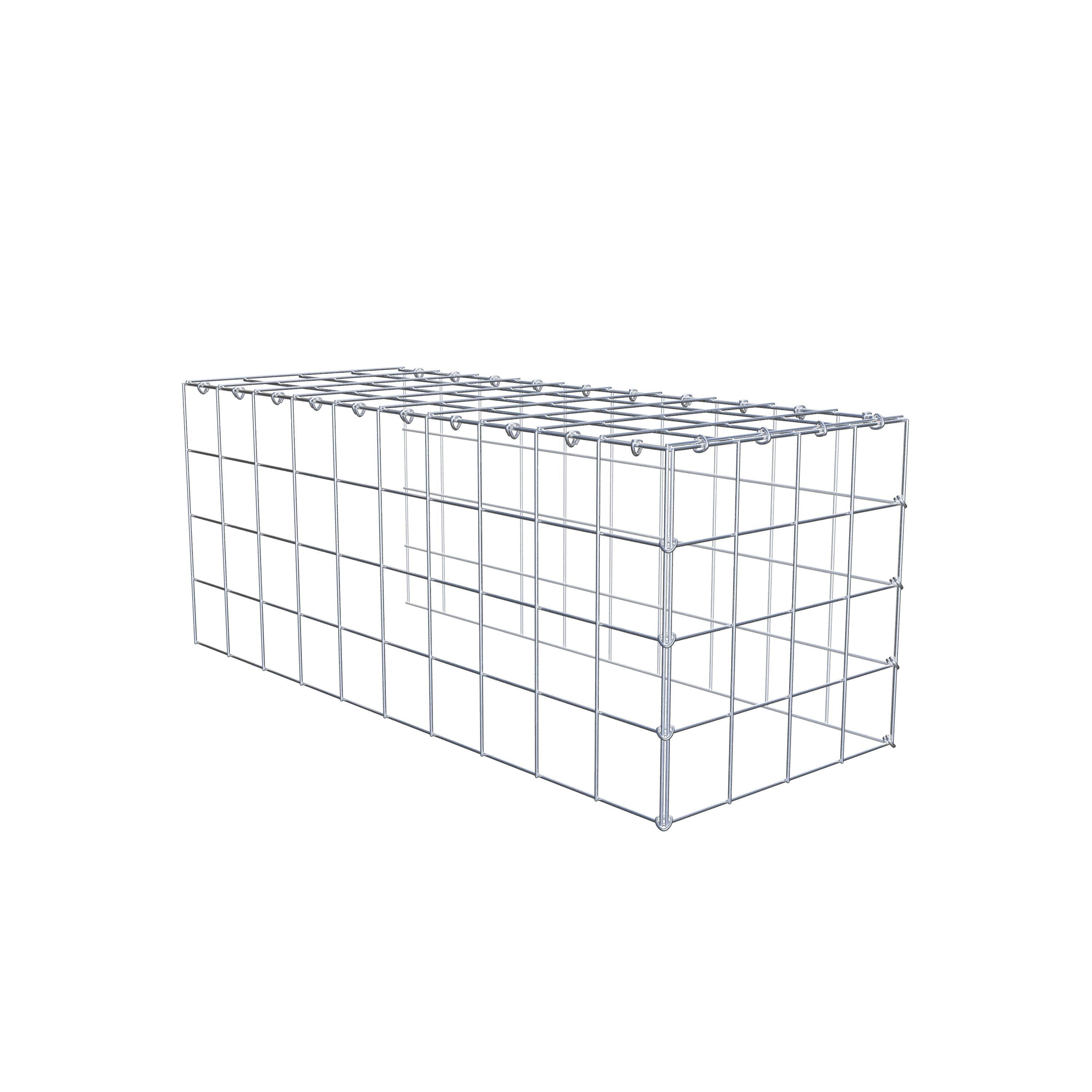 Monteret gabion type 4 100 cm x 40 cm x 40 cm (L x H x D), maskestørrelse 10 cm x 10 cm, C-ring