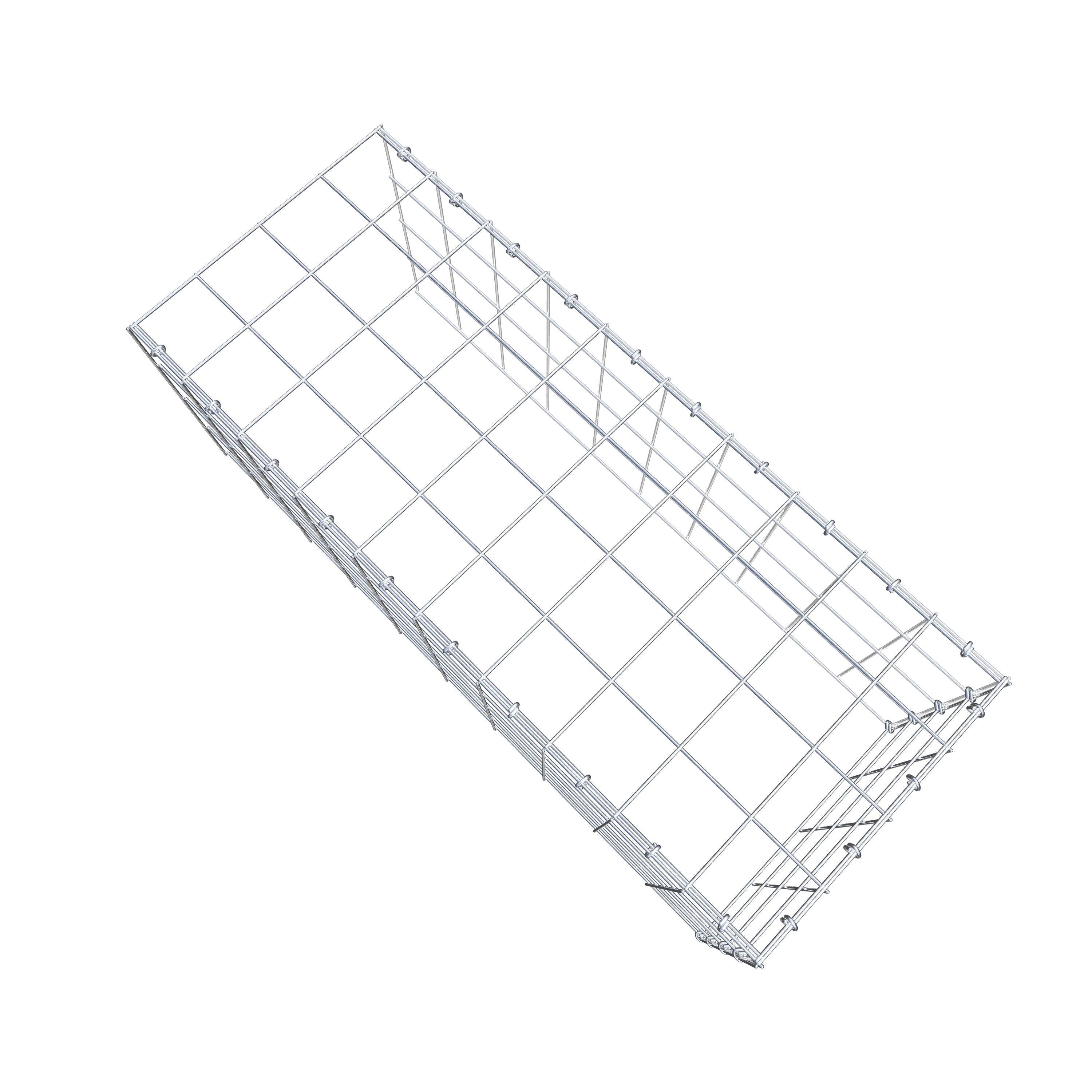 Monteret gabion type 4 100 cm x 40 cm x 40 cm (L x H x D), maskestørrelse 10 cm x 10 cm, C-ring