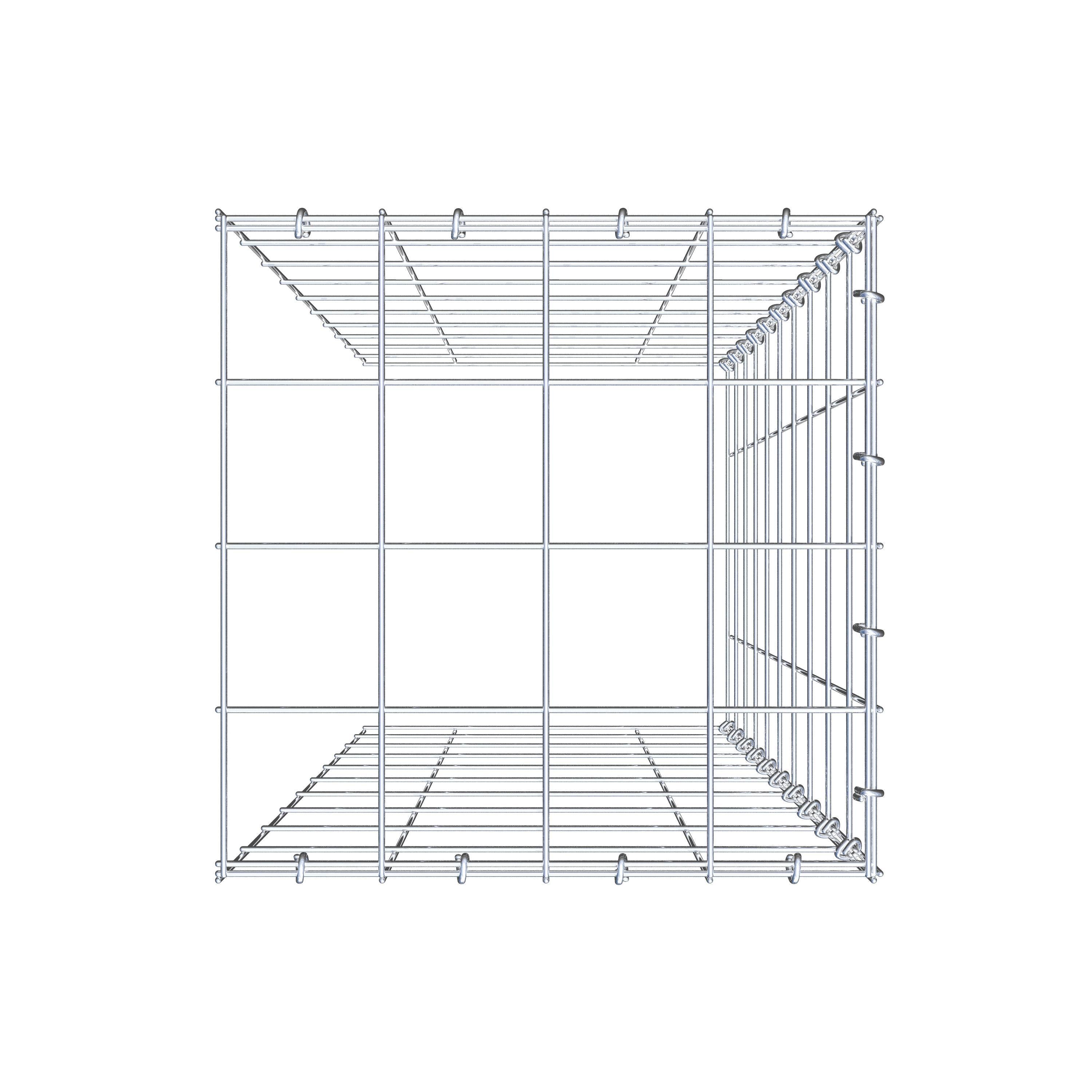 Monteret gabion type 4 100 cm x 40 cm x 40 cm (L x H x D), maskestørrelse 10 cm x 10 cm, C-ring