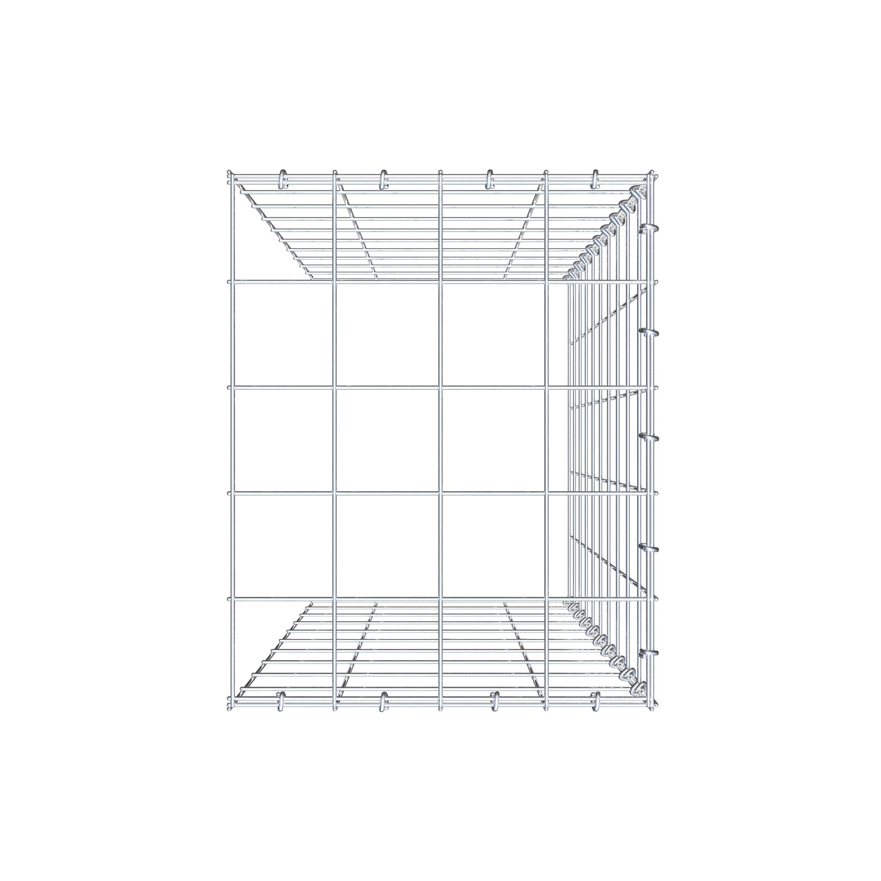 Monteret gabion type 4 100 cm x 40 cm x 50 cm (L x H x D), maskestørrelse 10 cm x 10 cm, C-ring