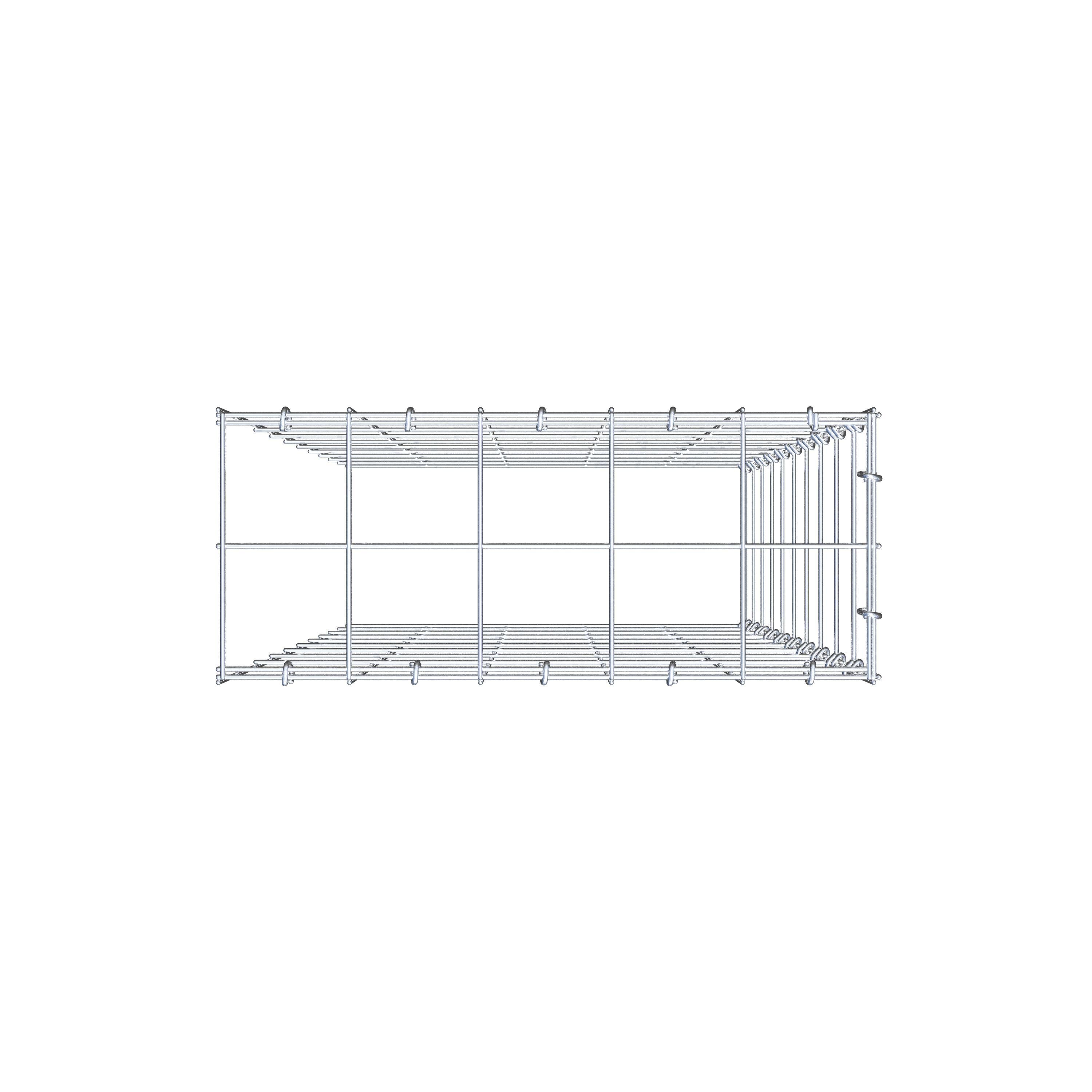 Anbaugabione Typ 4 100 cm x 50 cm x 20 cm (L x H x T), Maschenweite 10 cm x 10 cm, C-Ring