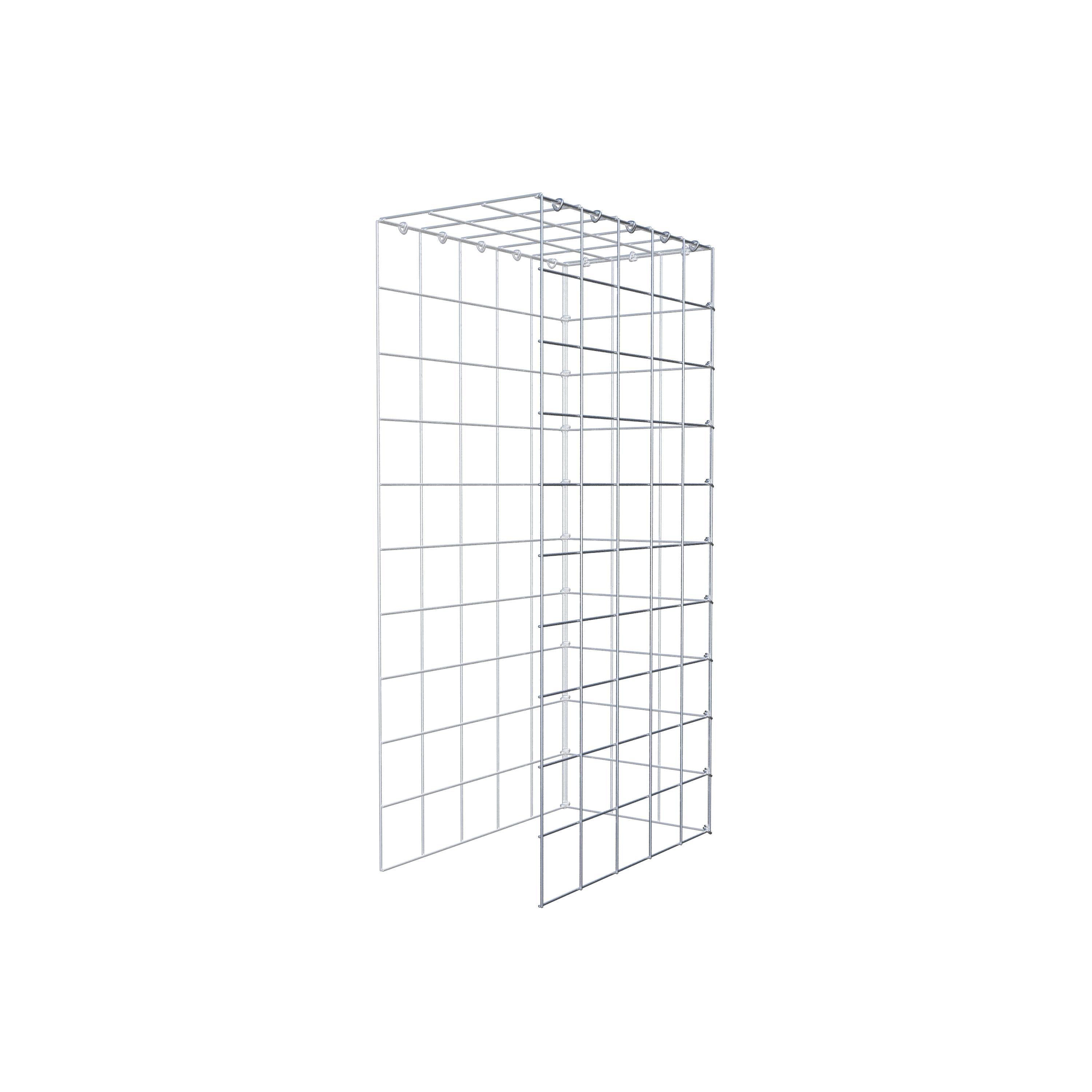 Monteret gabion type 4 100 cm x 50 cm x 30 cm (L x H x D), maskestørrelse 10 cm x 10 cm, C-ring