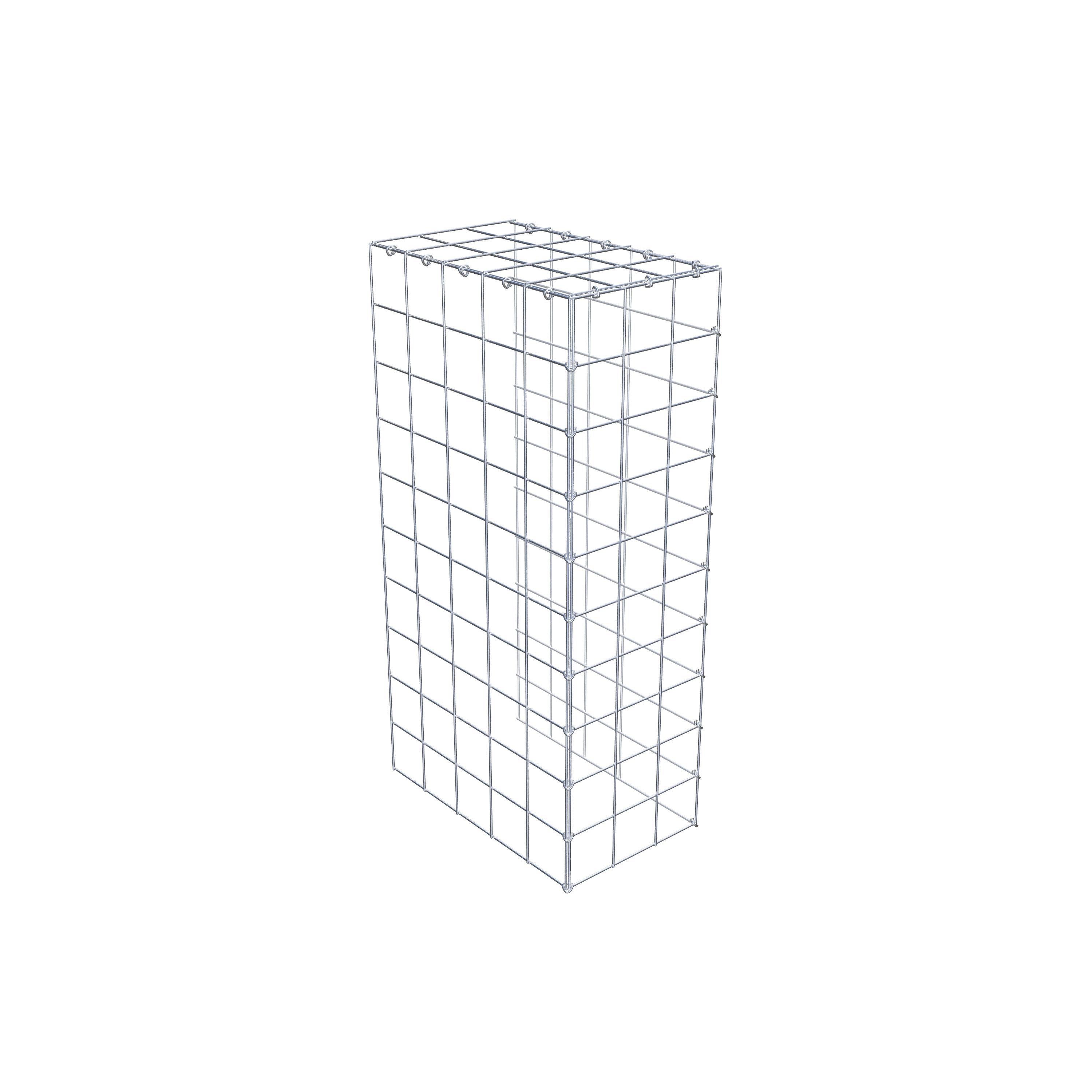 Monteret gabion type 4 100 cm x 50 cm x 30 cm (L x H x D), maskestørrelse 10 cm x 10 cm, C-ring