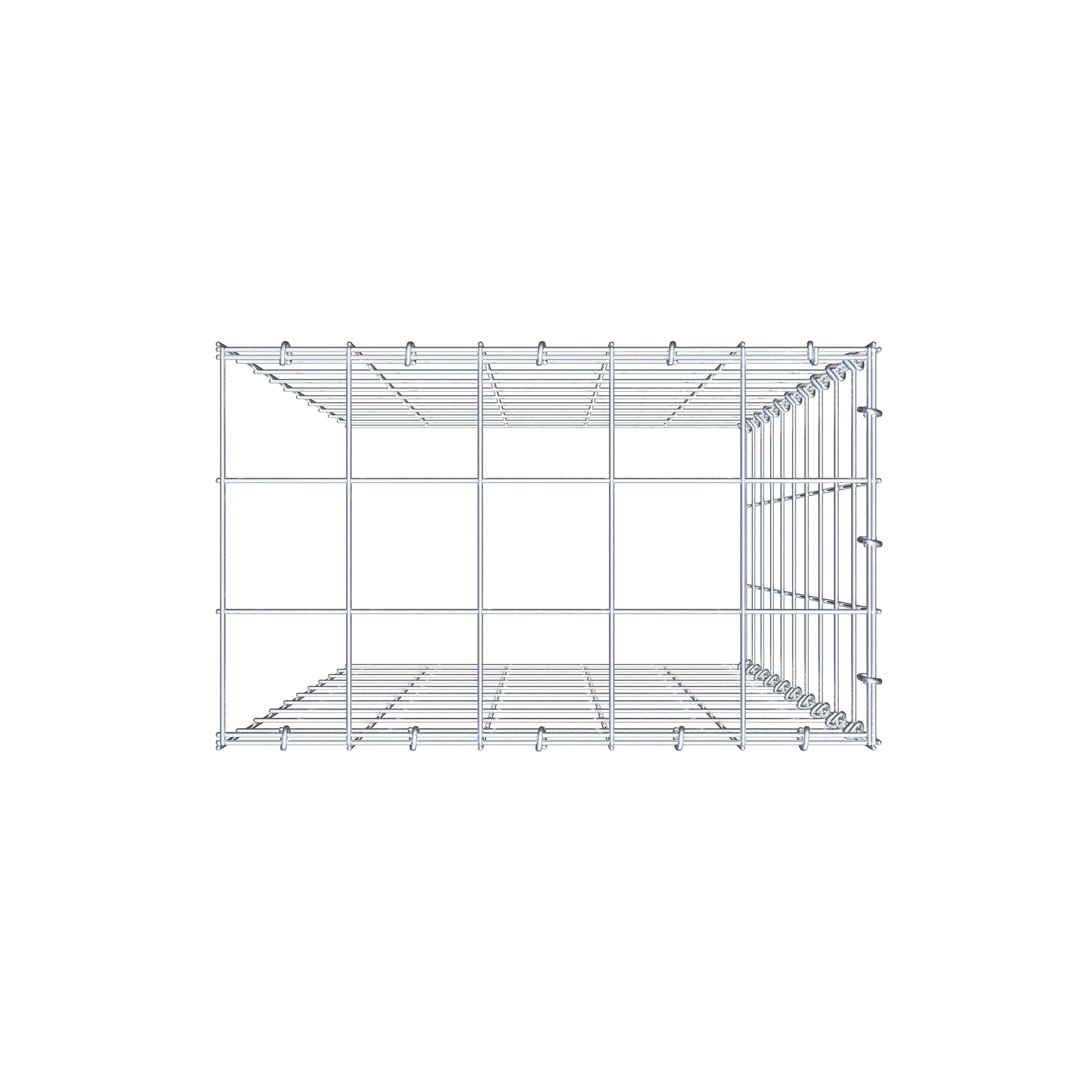 Anbaugabione Typ 4 100 cm x 50 cm x 30 cm (L x H x T), Maschenweite 10 cm x 10 cm, C-Ring