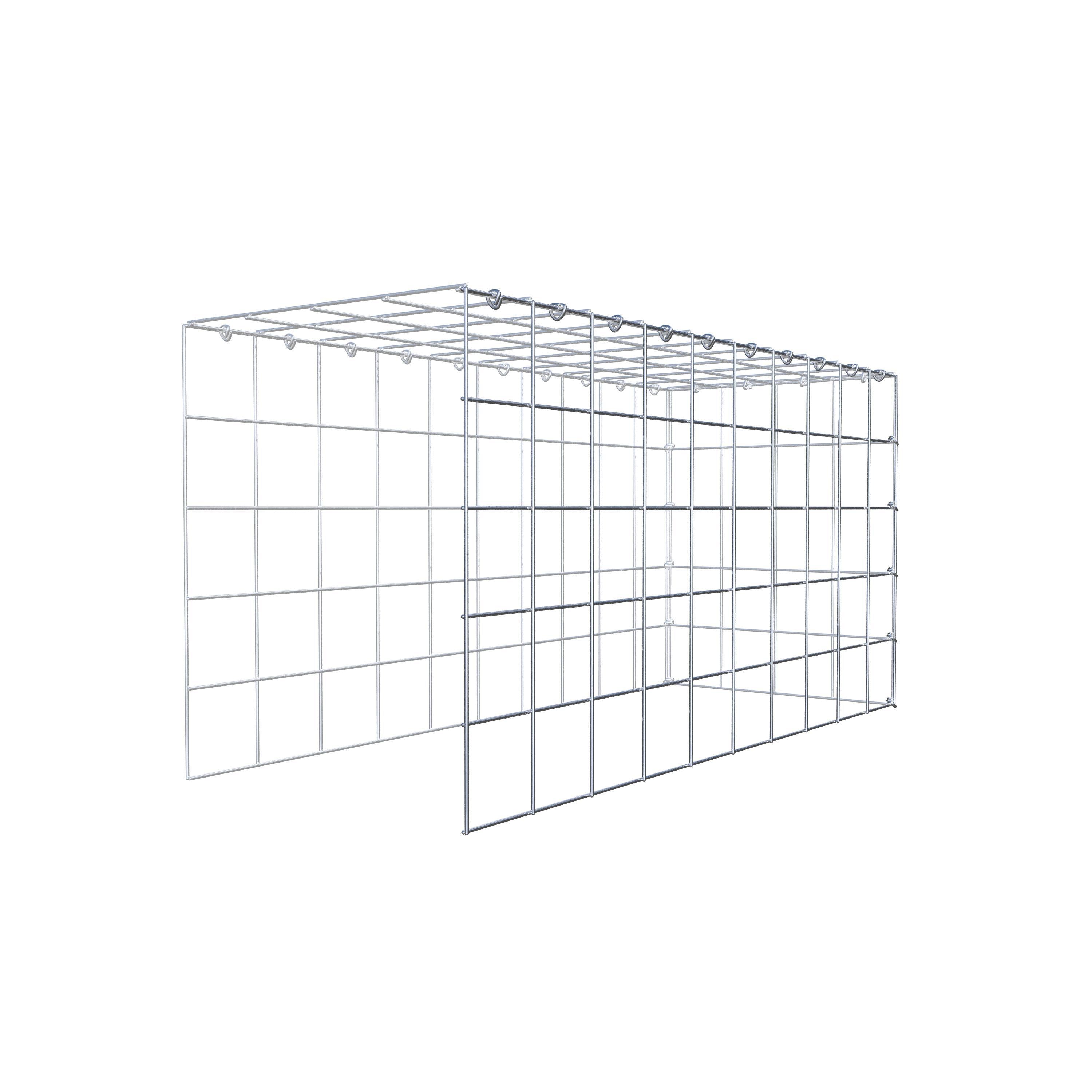 Mounted gabion type 4 100 cm x 50 cm x 40 cm (L x H x D), mesh size 10 cm x 10 cm, C-ring