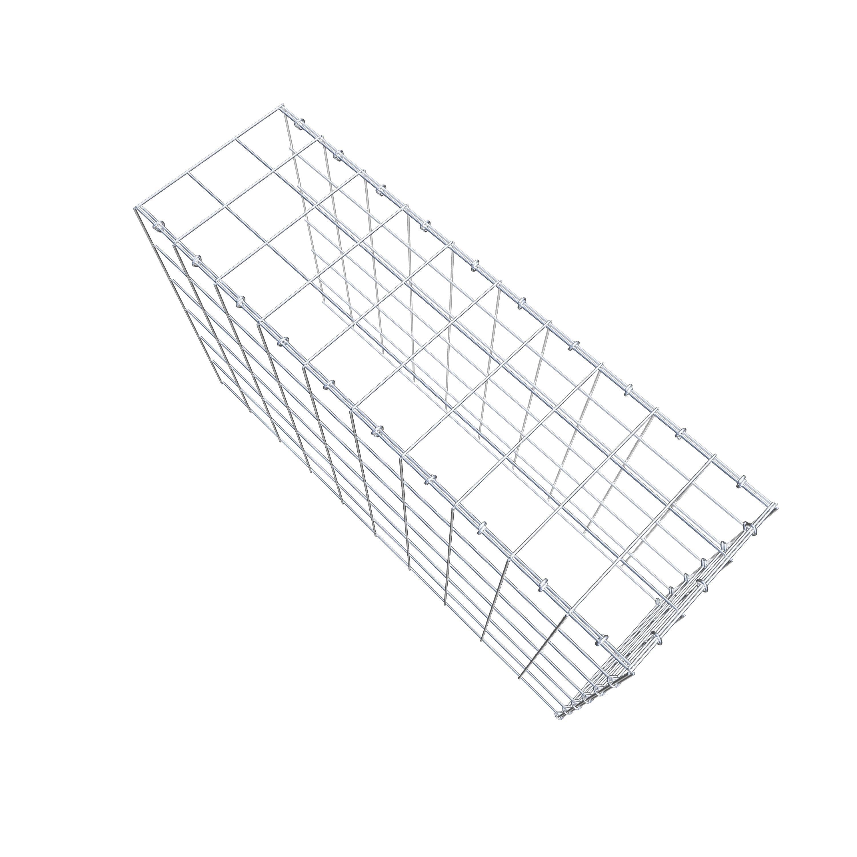 Monteret gabion type 4 100 cm x 60 cm x 30 cm (L x H x D), maskestørrelse 10 cm x 10 cm, C-ring