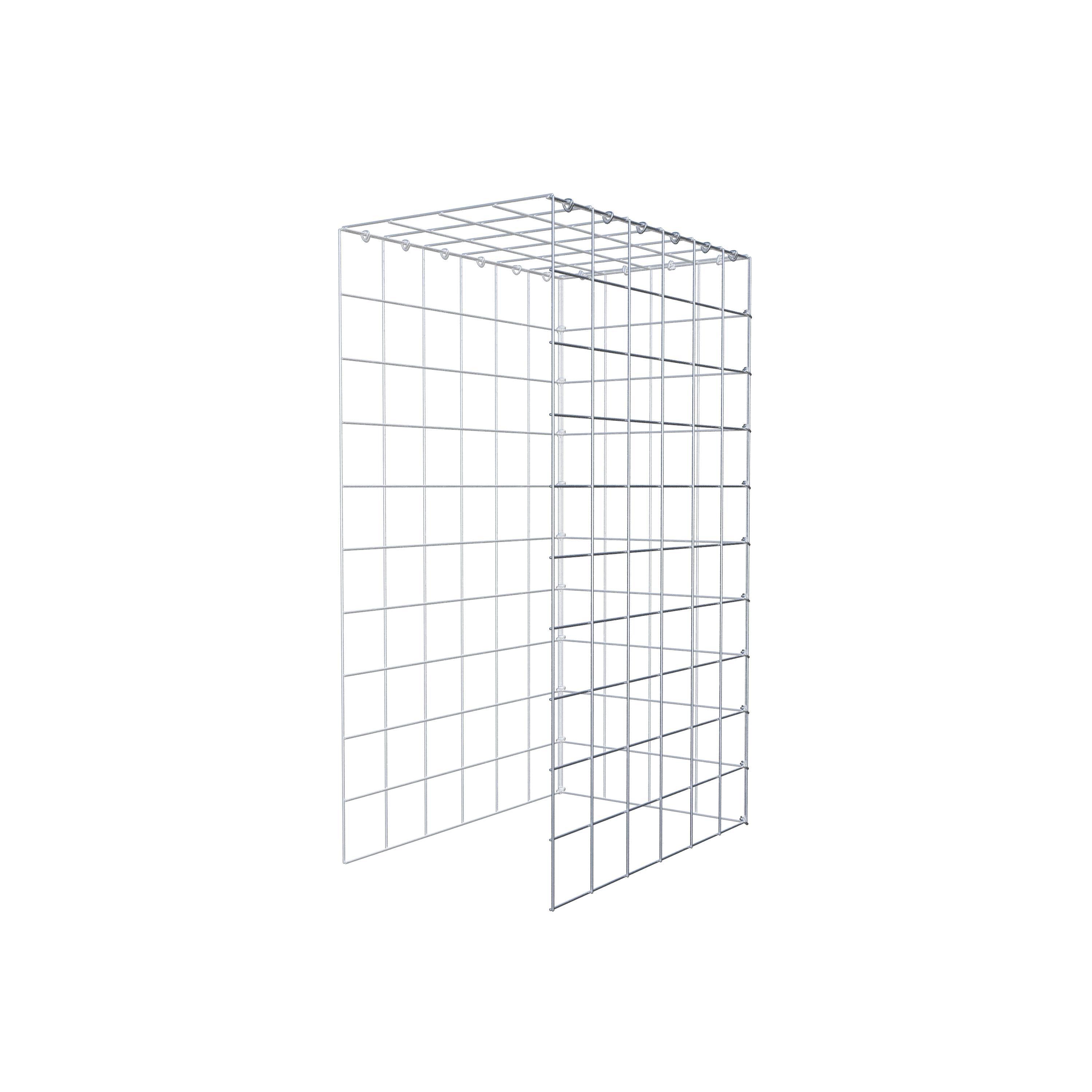 Mounted gabion type 4 100 cm x 60 cm x 40 cm (L x H x D), mesh size 10 cm x 10 cm, C-ring