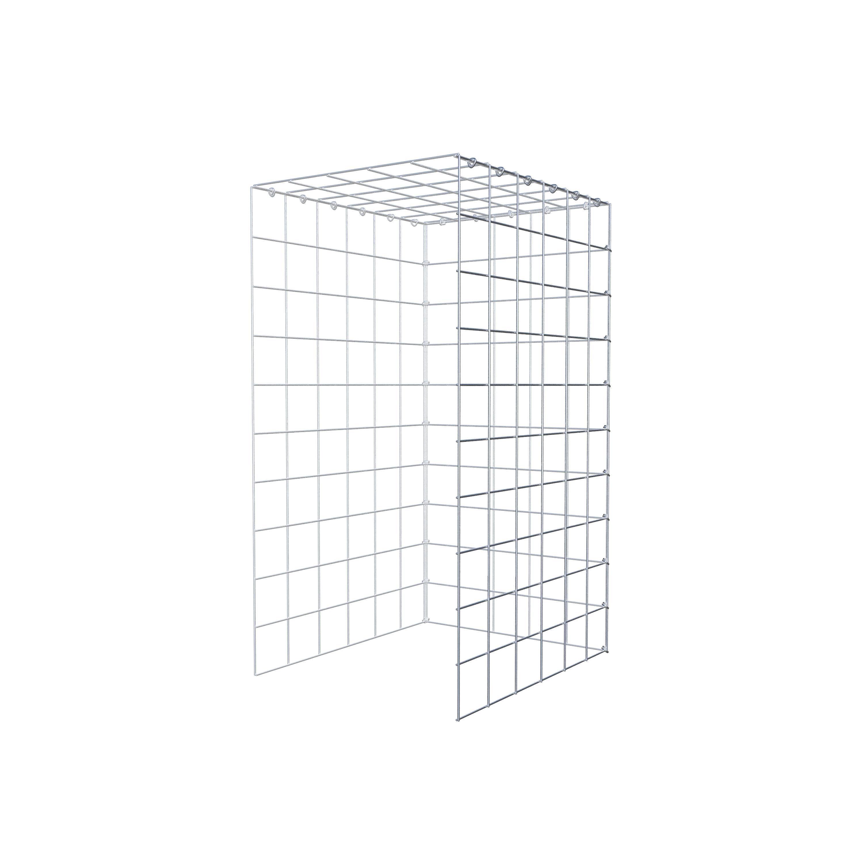 Mounted gabion type 4 100 cm x 60 cm x 50 cm (L x H x D), mesh size 10 cm x 10 cm, C-ring