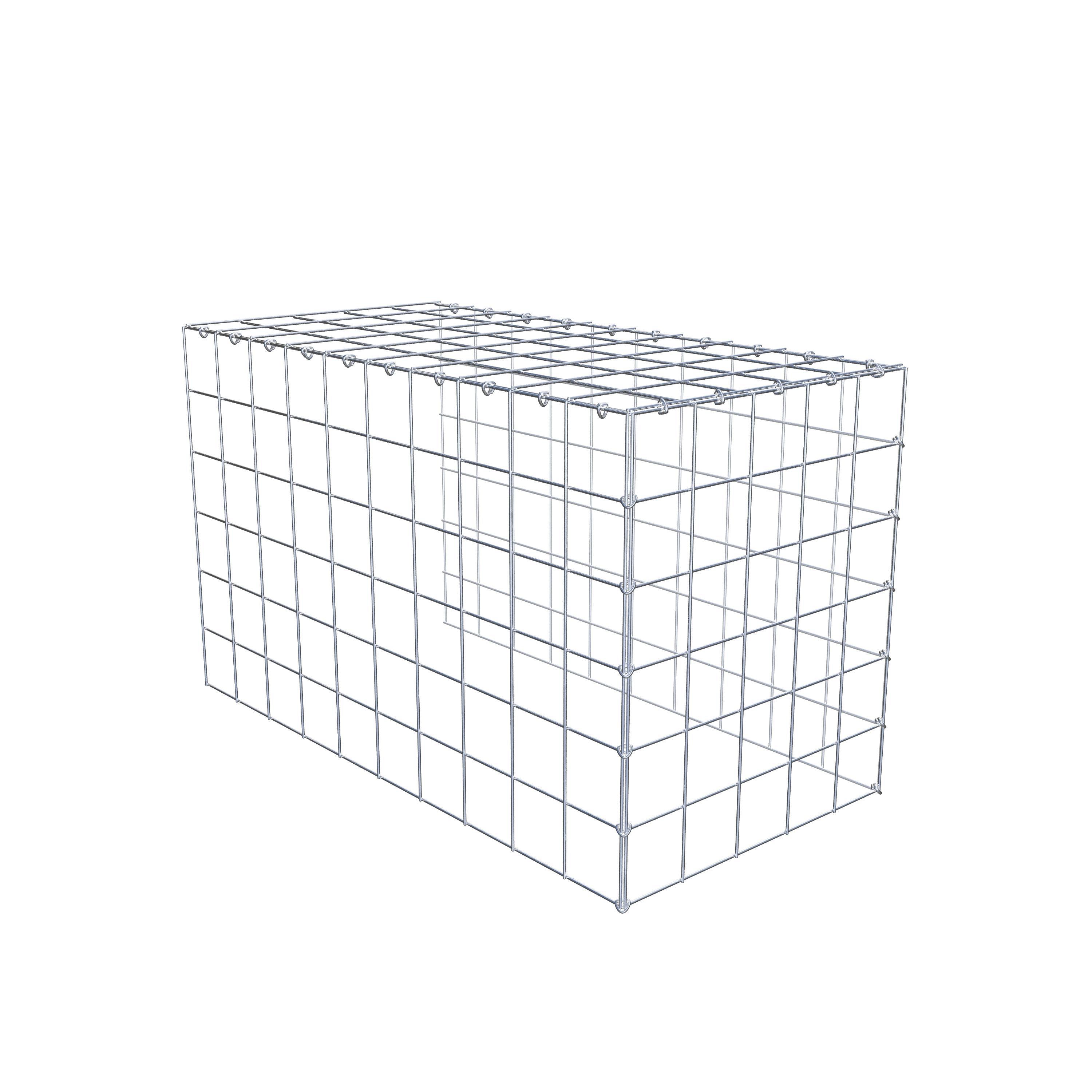 Mounted gabion type 4 100 cm x 60 cm x 50 cm (L x H x D), mesh size 10 cm x 10 cm, C-ring