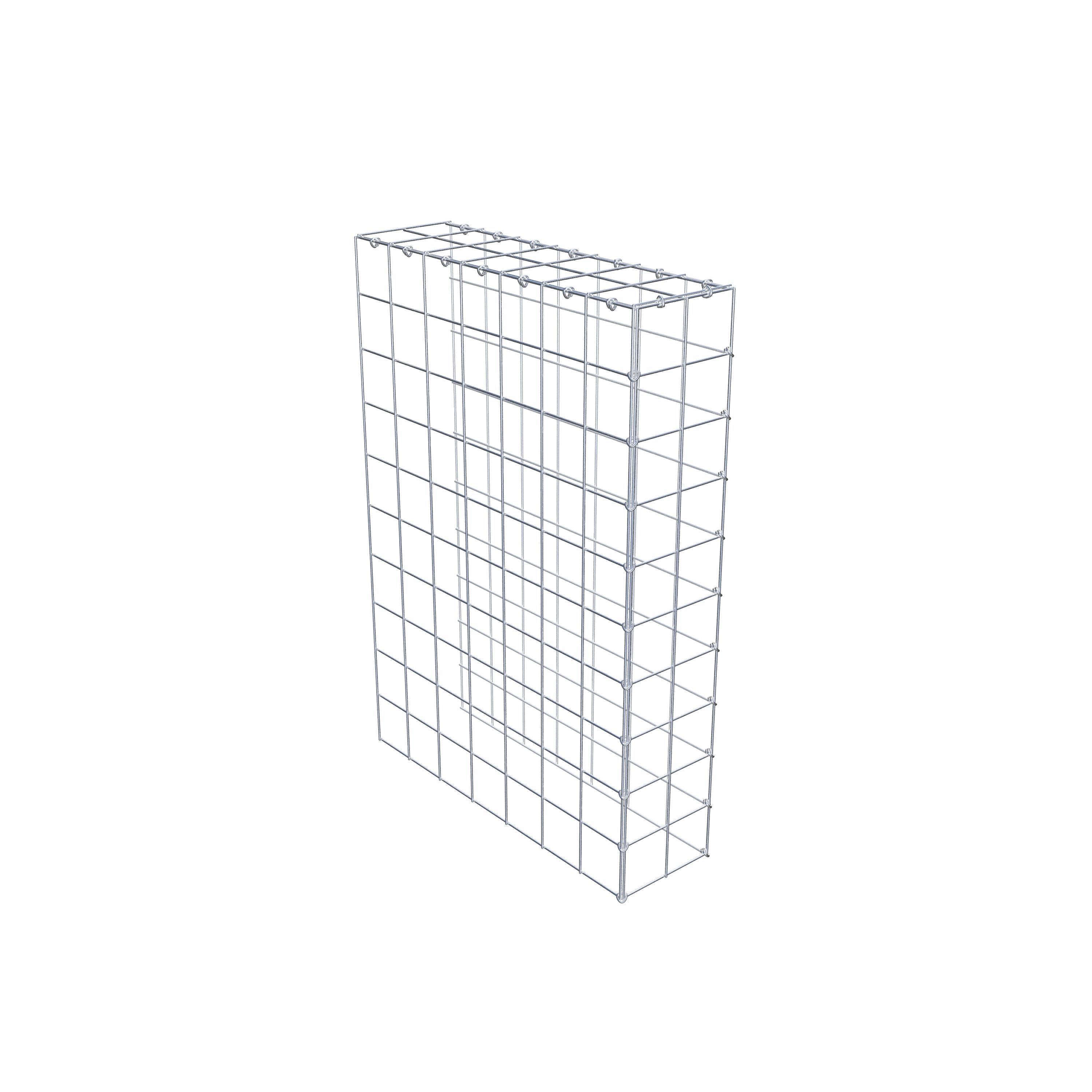 Mounted gabion type 4 100 cm x 70 cm x 20 cm (L x H x D), mesh size 10 cm x 10 cm, C-ring