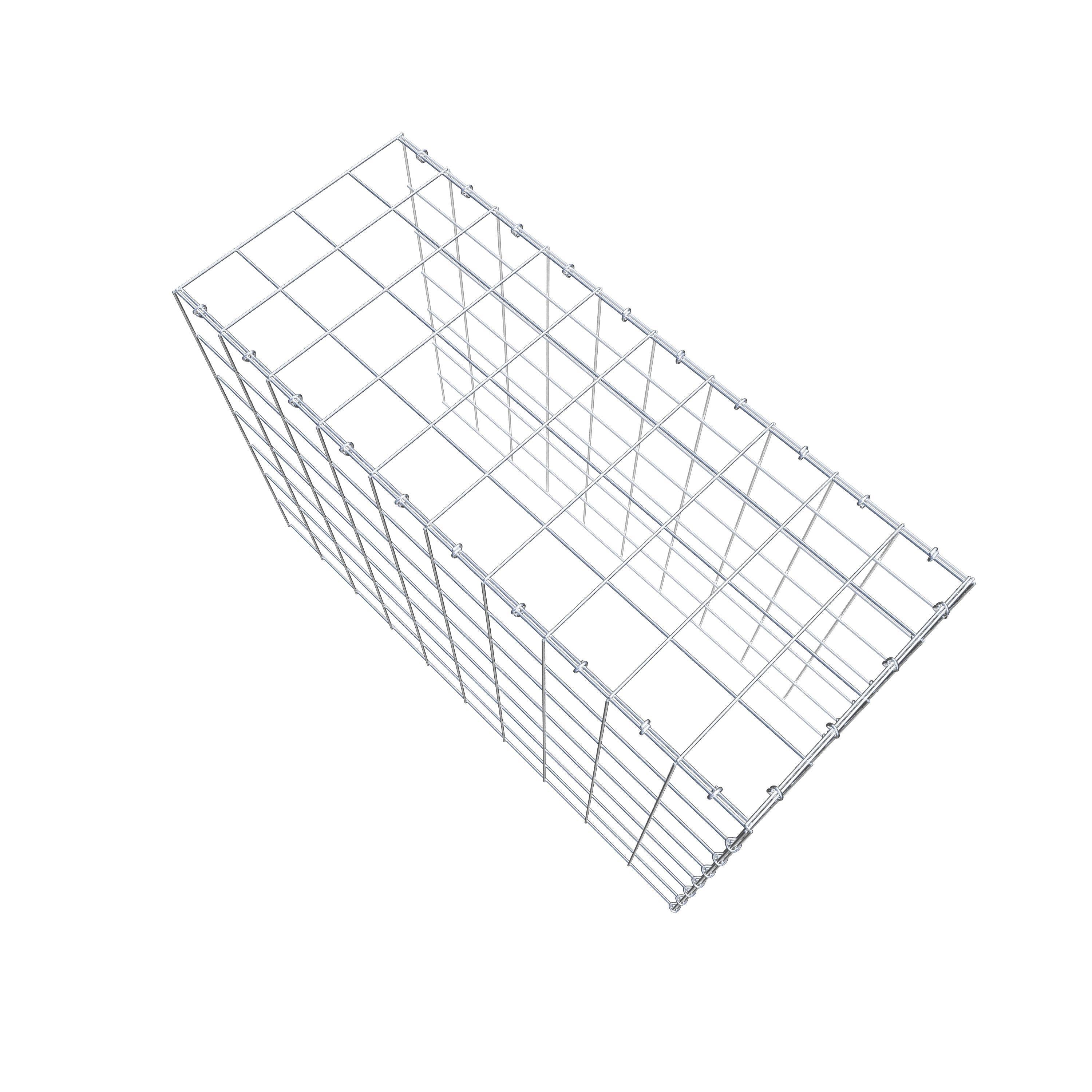 Monteret gabion type 4 100 cm x 70 cm x 40 cm (L x H x D), maskestørrelse 10 cm x 10 cm, C-ring