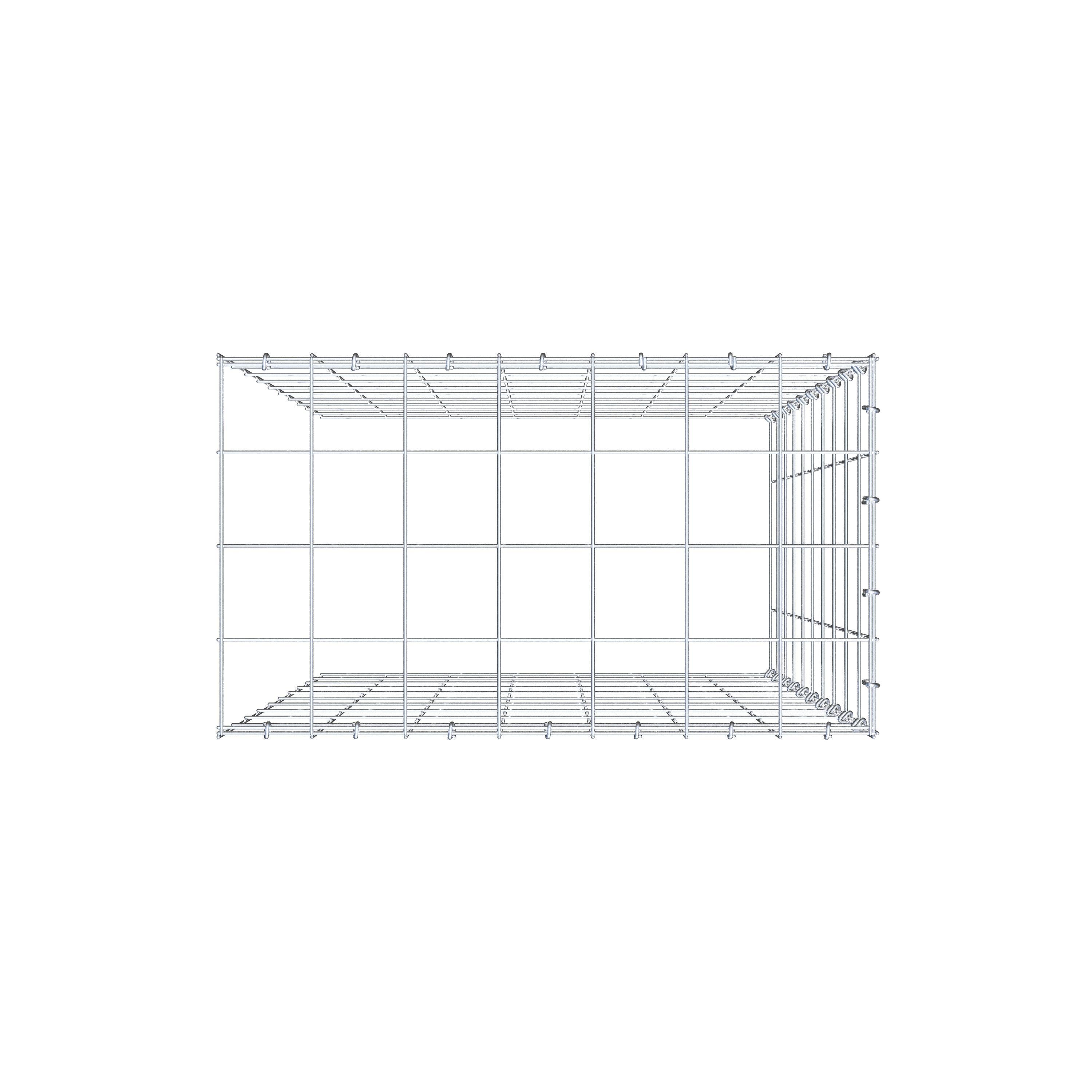 Anbaugabione Typ 4 100 cm x 70 cm x 40 cm (L x H x T), Maschenweite 10 cm x 10 cm, C-Ring