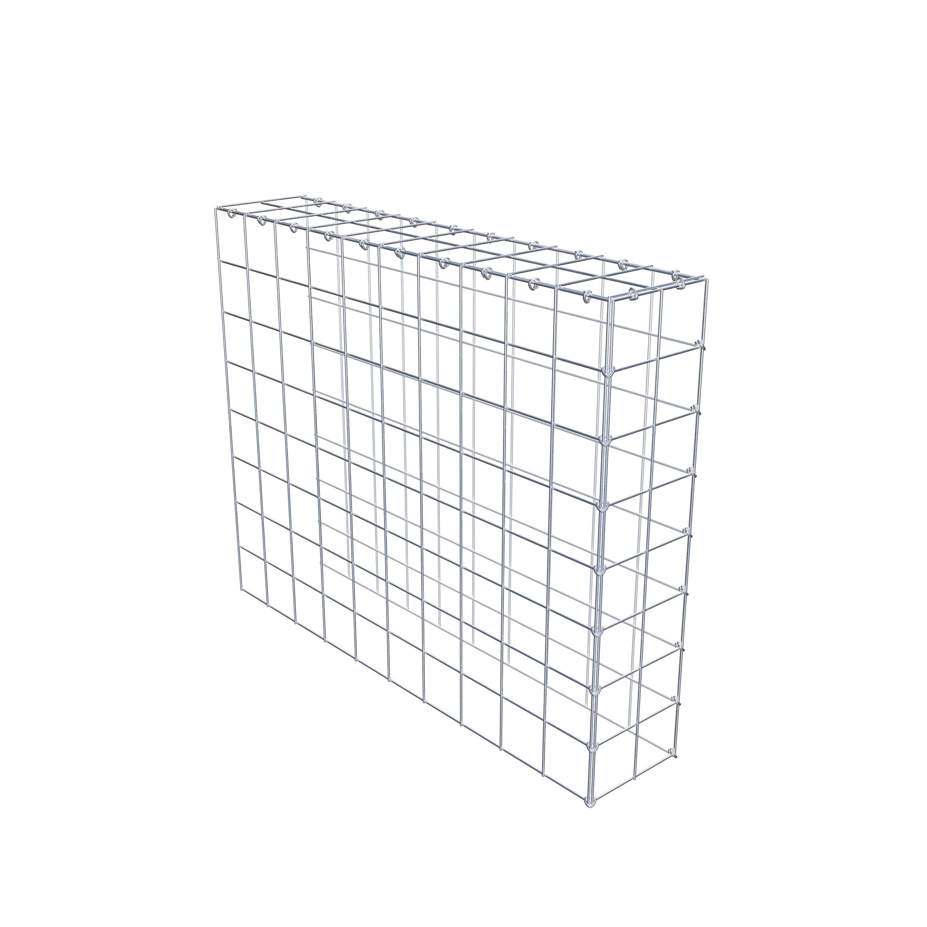 Mounted gabion type 4 100 cm x 80 cm x 20 cm (L x H x D), mesh size 10 cm x 10 cm, C-ring