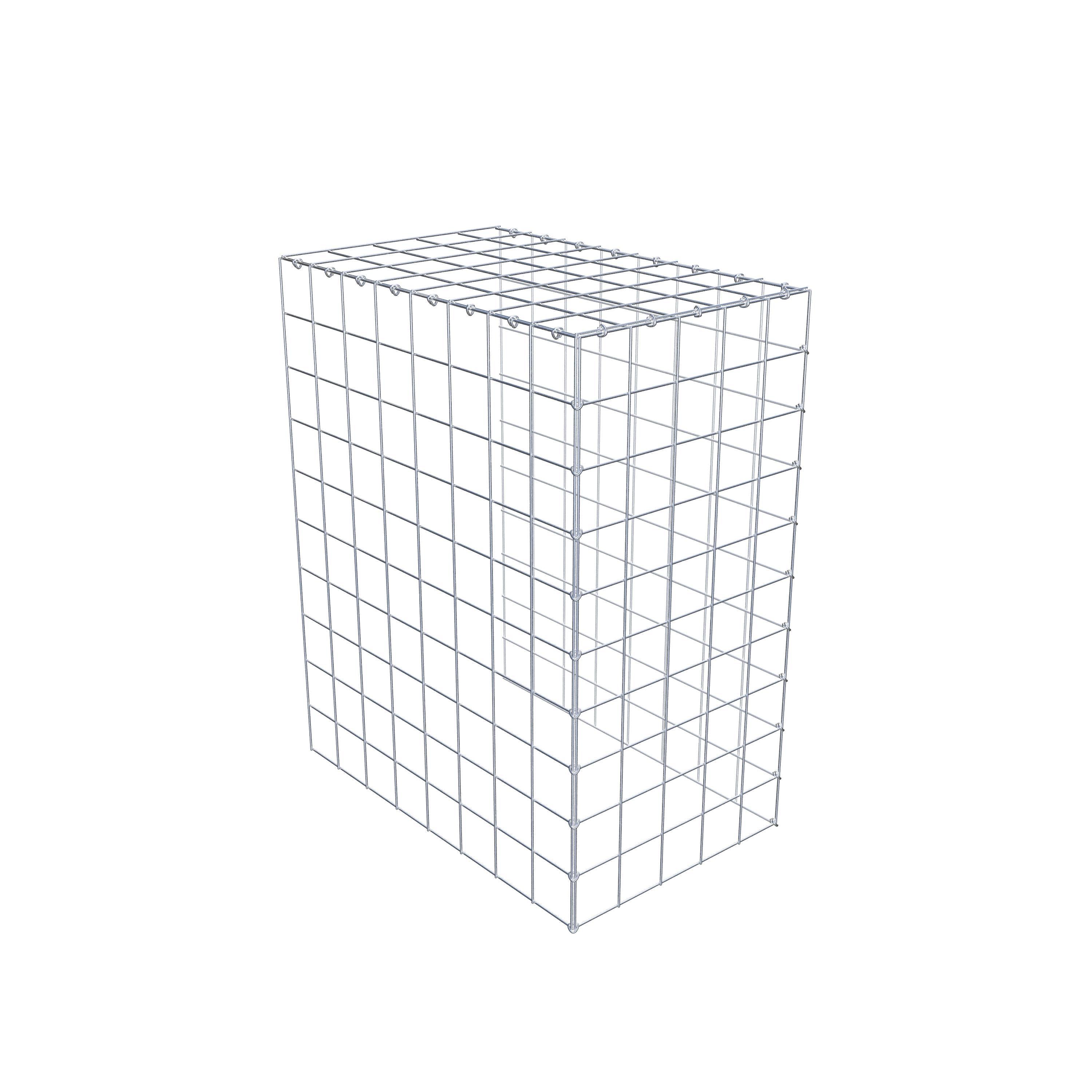 Mounted gabion type 4 100 cm x 80 cm x 50 cm (L x H x D), mesh size 10 cm x 10 cm, C-ring