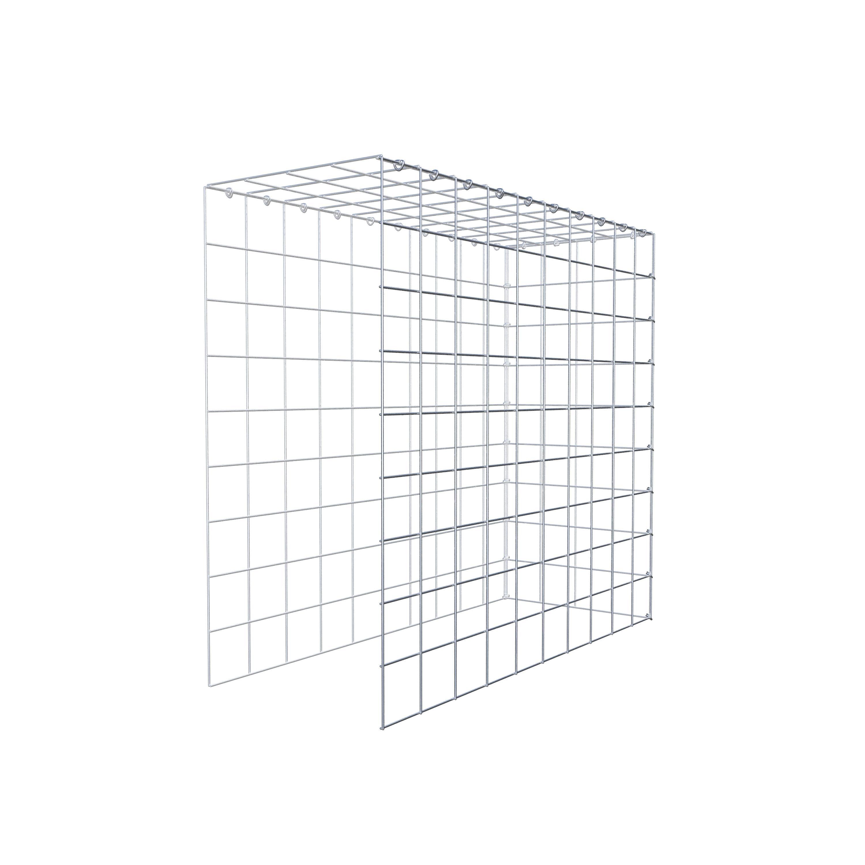 Monteret gabion type 4 100 cm x 90 cm x 40 cm (L x H x D), maskestørrelse 10 cm x 10 cm, C-ring