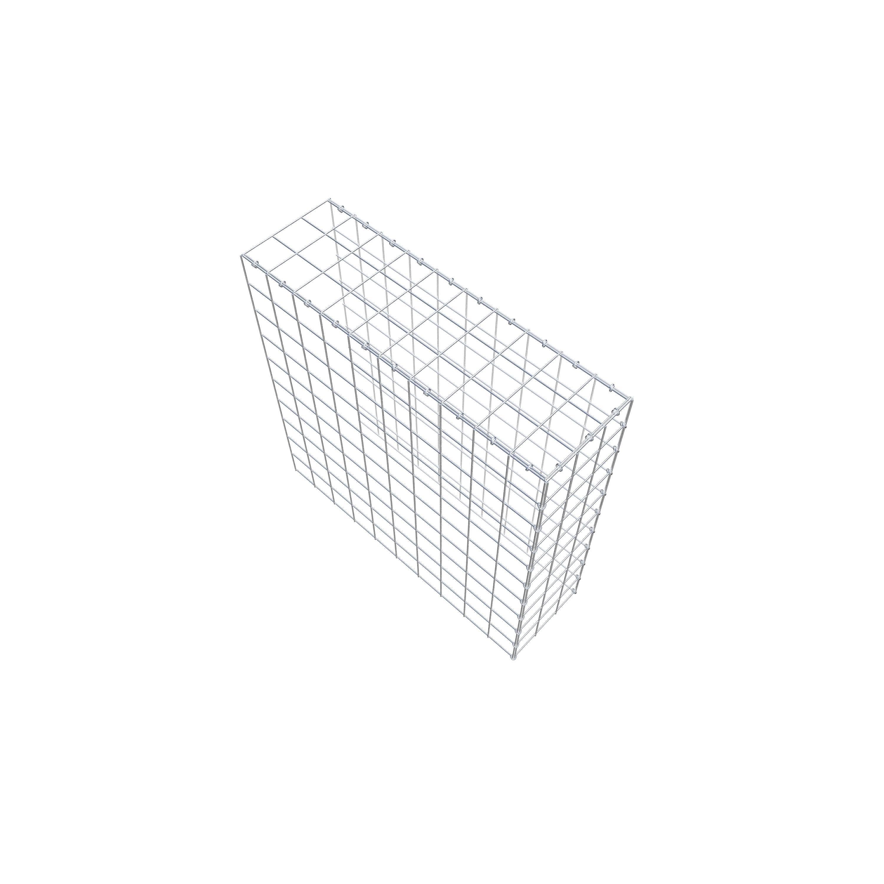 Mounted gabion type 4 100 cm x 100 cm x 30 cm (L x H x D), mesh size 10 cm x 10 cm, C-ring