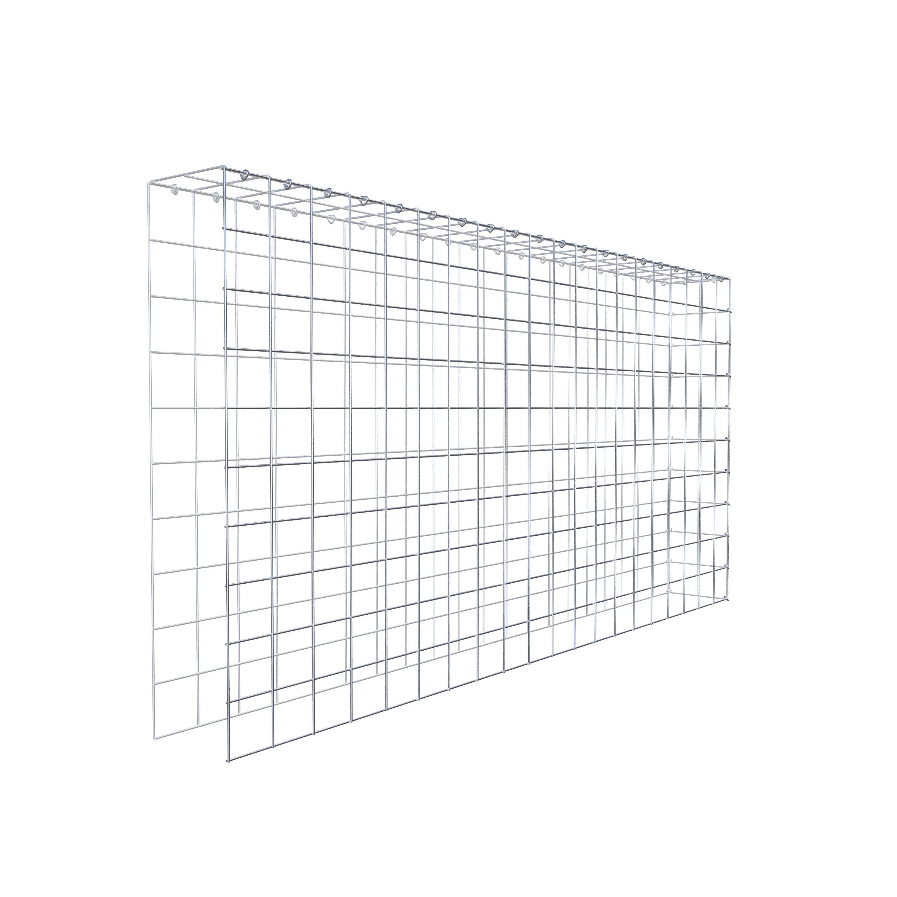 Monteret gabion type 4 200 cm x 100 cm x 20 cm (L x H x D), maskestørrelse 10 cm x 10 cm, C-ring