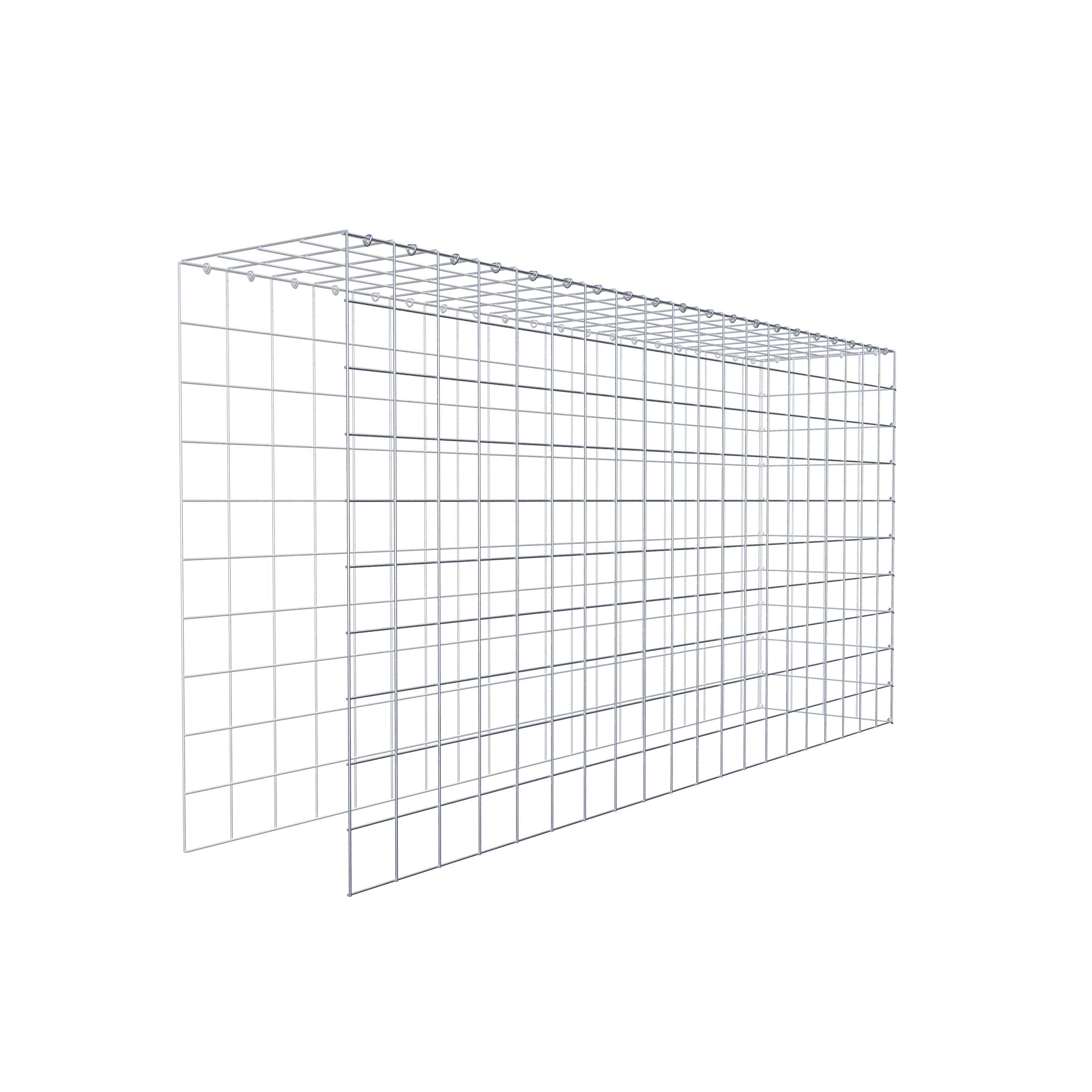 Mounted gabion type 4 200 cm x 100 cm x 40 cm (L x H x D), mesh size 10 cm x 10 cm, C-ring