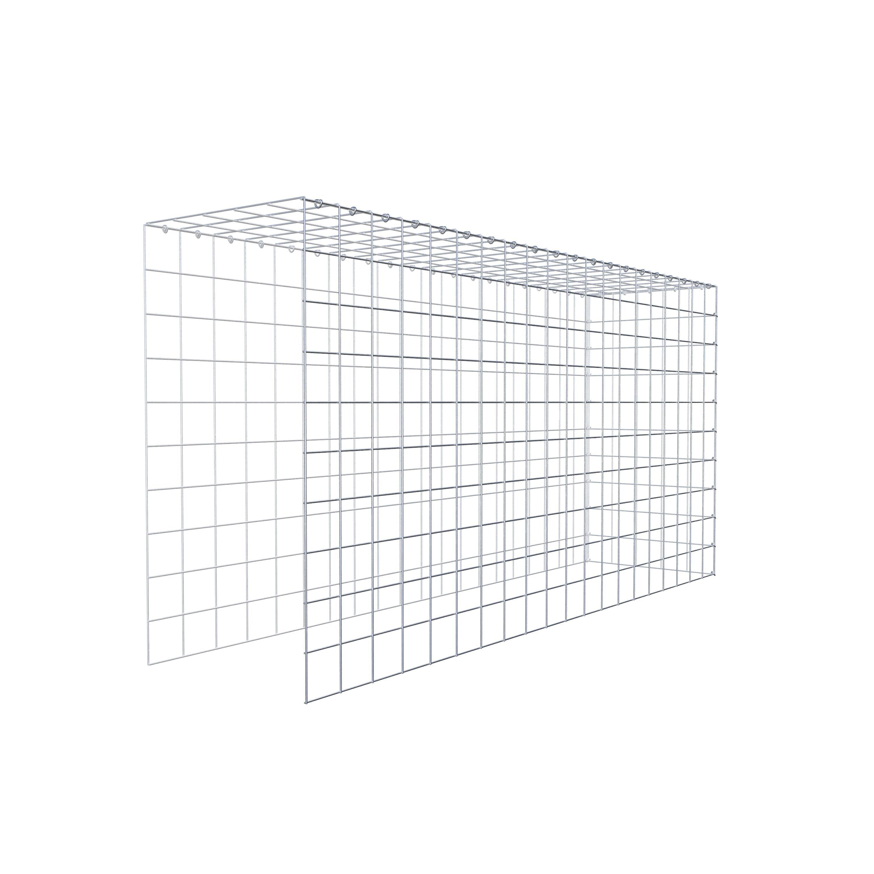 Mounted gabion type 4 200 cm x 100 cm x 50 cm (L x H x D), mesh size 10 cm x 10 cm, C-ring