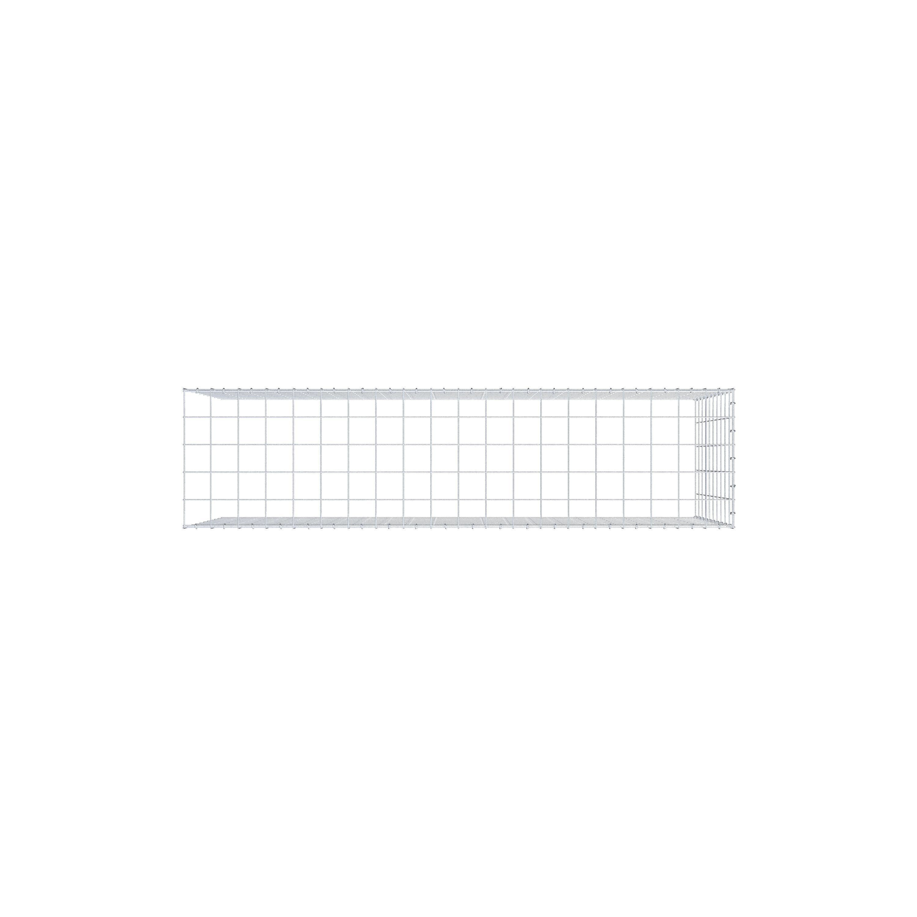 Mounted gabion type 4 200 cm x 100 cm x 50 cm (L x H x D), mesh size 10 cm x 10 cm, C-ring