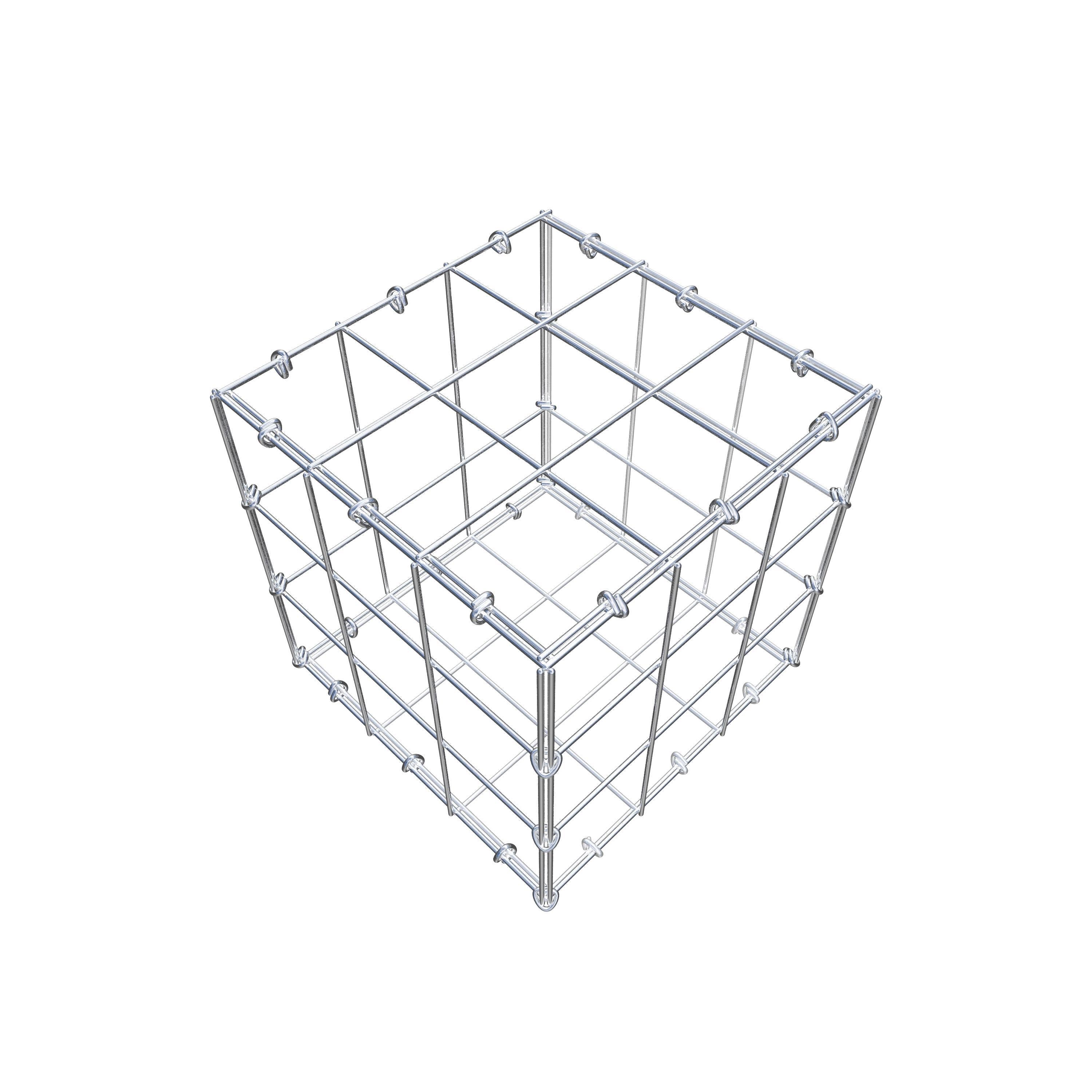 Gabione 30 cm x 30 cm x 30 cm (L x H x T), Maschenweite 10 cm x 10 cm, C-Ring