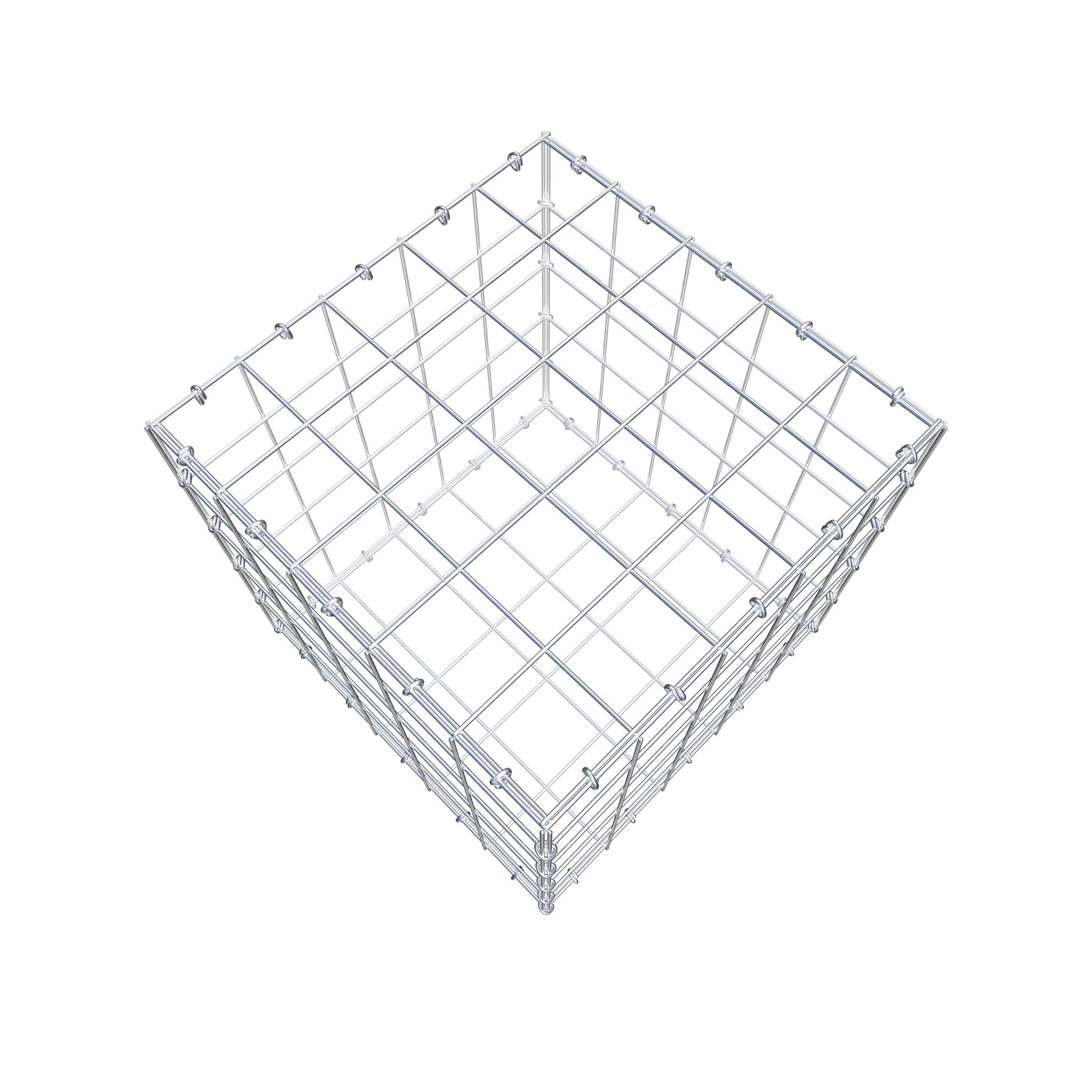 Gabion 50 cm x 50 cm x 50 cm (L x H x D), mesh size 10 cm x 10 cm, C-ring