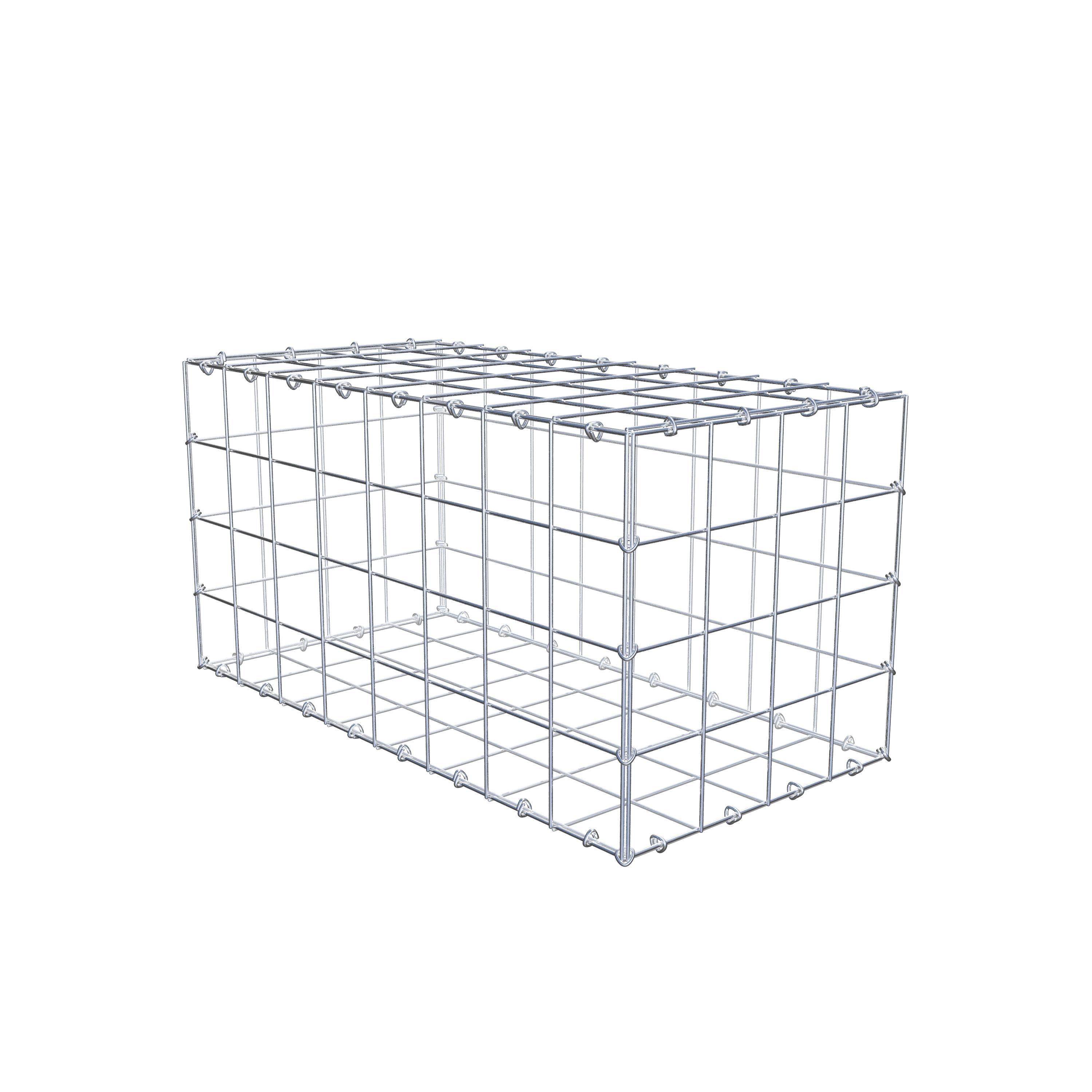 Gabion 80 cm x 40 cm x 40 cm (L x H x D), mesh size 10 cm x 10 cm, C-ring