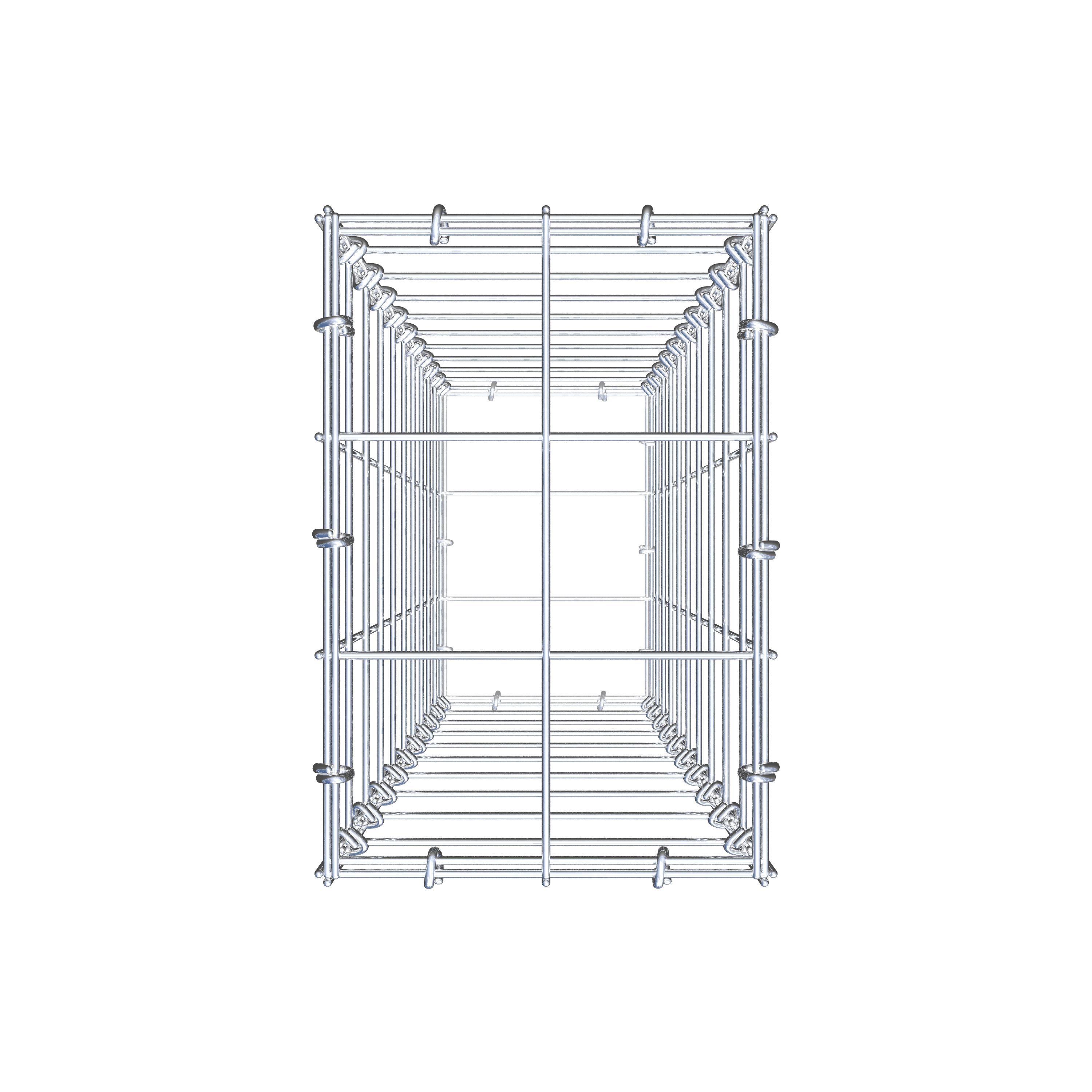 Gabione 100 cm x 20 cm x 30 cm (L x H x T), Maschenweite 10 cm x 10 cm, C-Ring