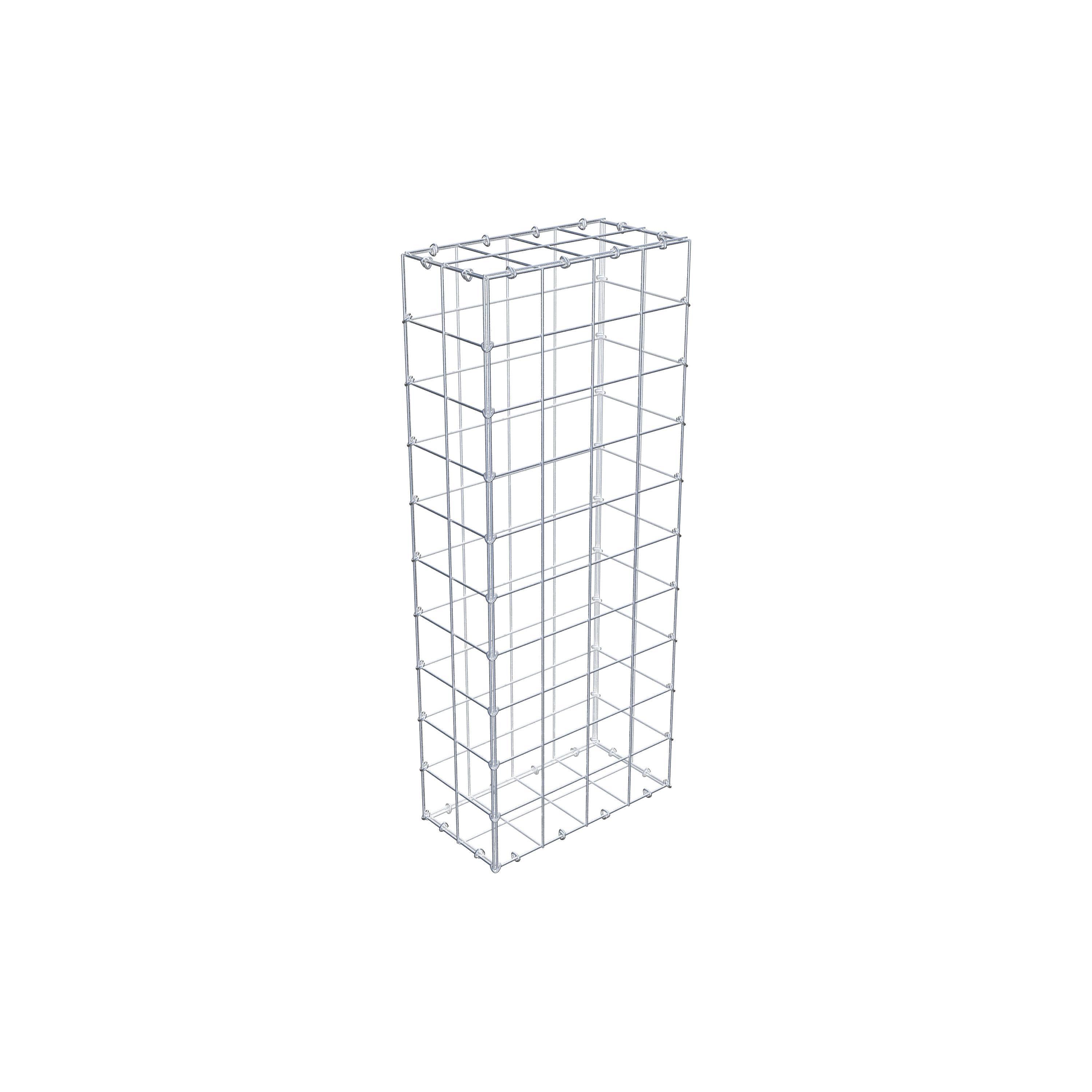 Gabion 100 cm x 20 cm x 40 cm (L x H x D), mesh size 10 cm x 10 cm, C-ring