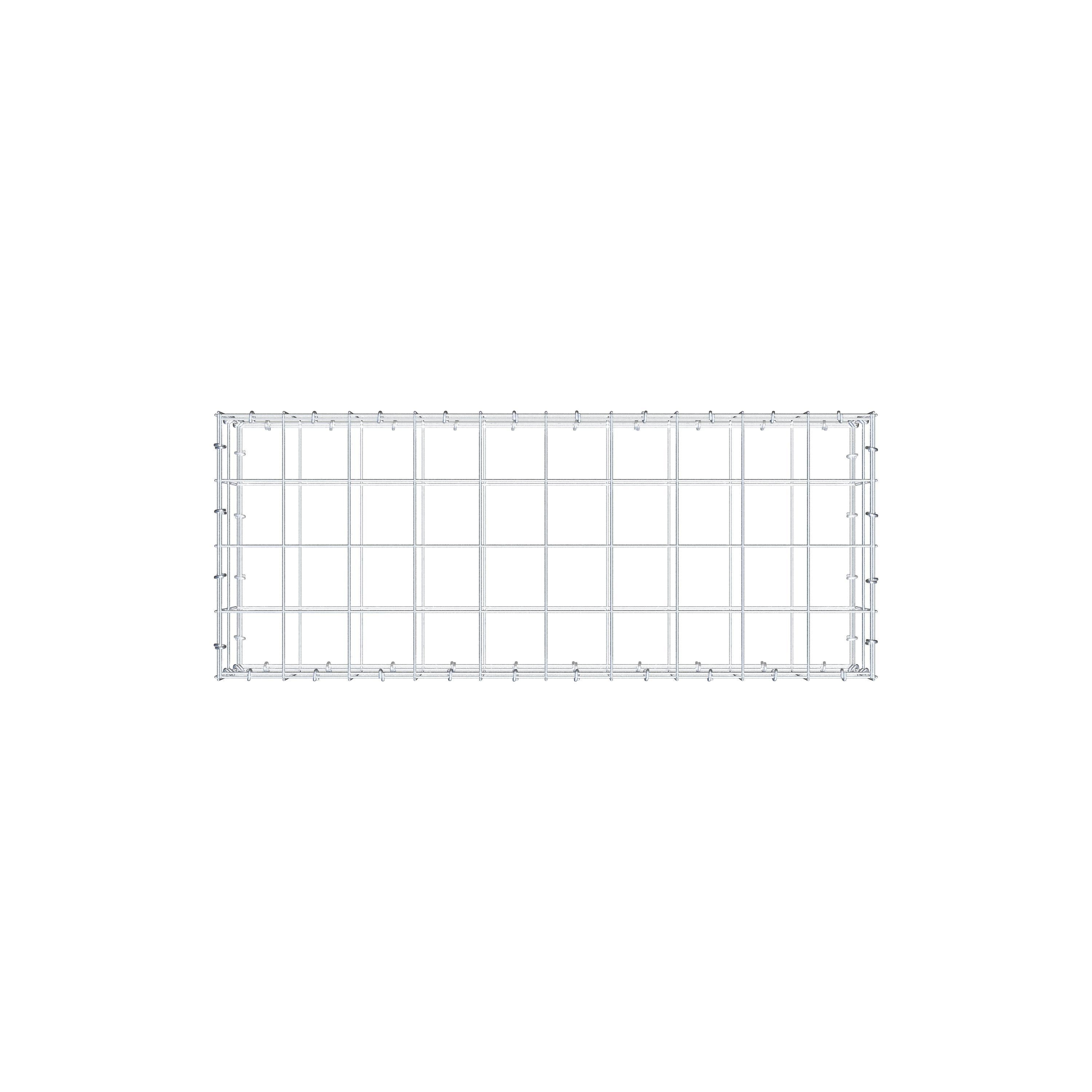 Gabion 100 cm x 20 cm x 40 cm (L x H x D), mesh size 10 cm x 10 cm, C-ring