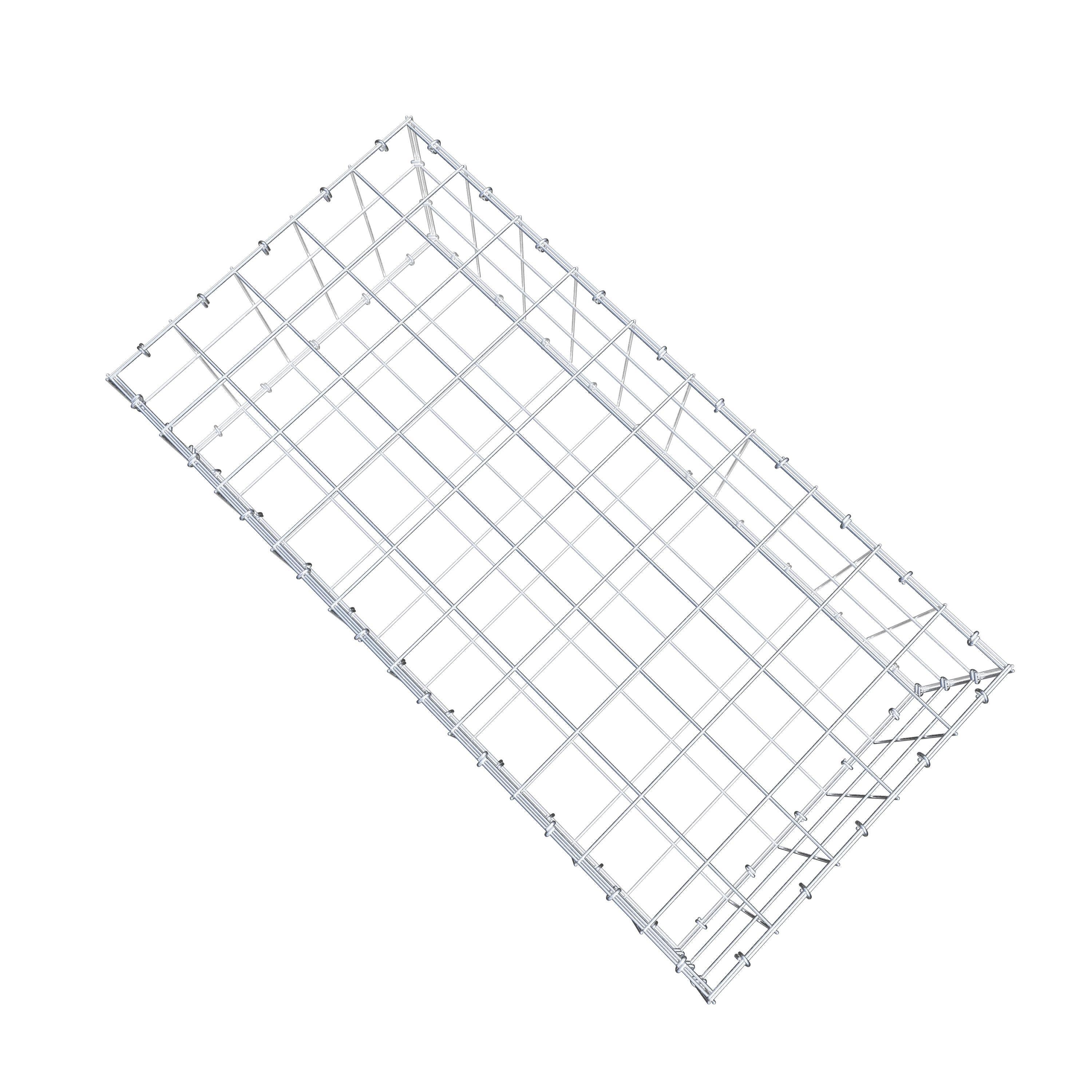 Gabion 100 cm x 30 cm x 50 cm (L x H x D), maskestørrelse 10 cm x 10 cm, C-ring