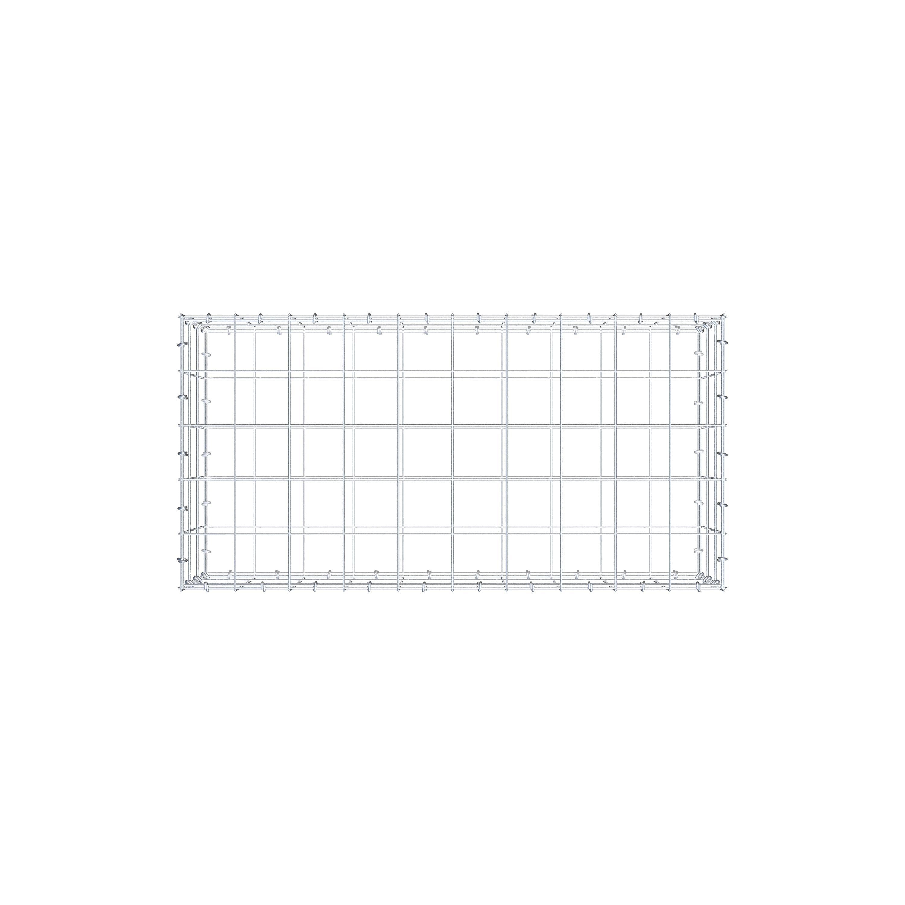 Gabione 100 cm x 30 cm x 50 cm (L x H x T), Maschenweite 10 cm x 10 cm, C-Ring