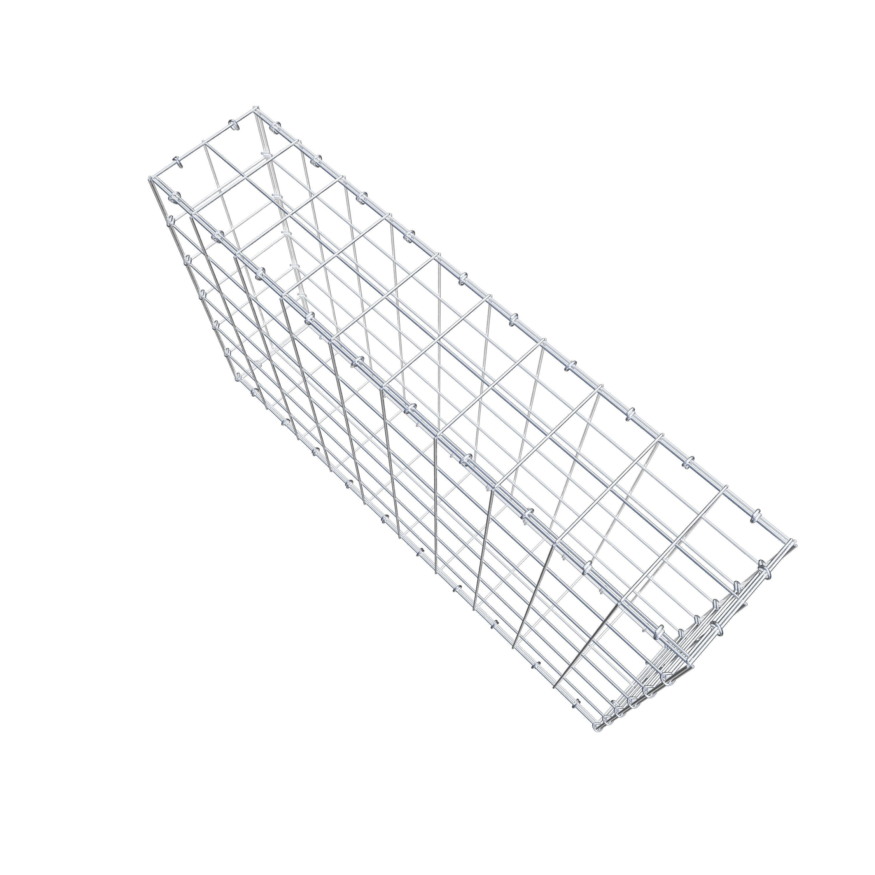 Gabion 100 cm x 60 cm x 20 cm (L x H x D), maskestørrelse 10 cm x 10 cm, C-ring