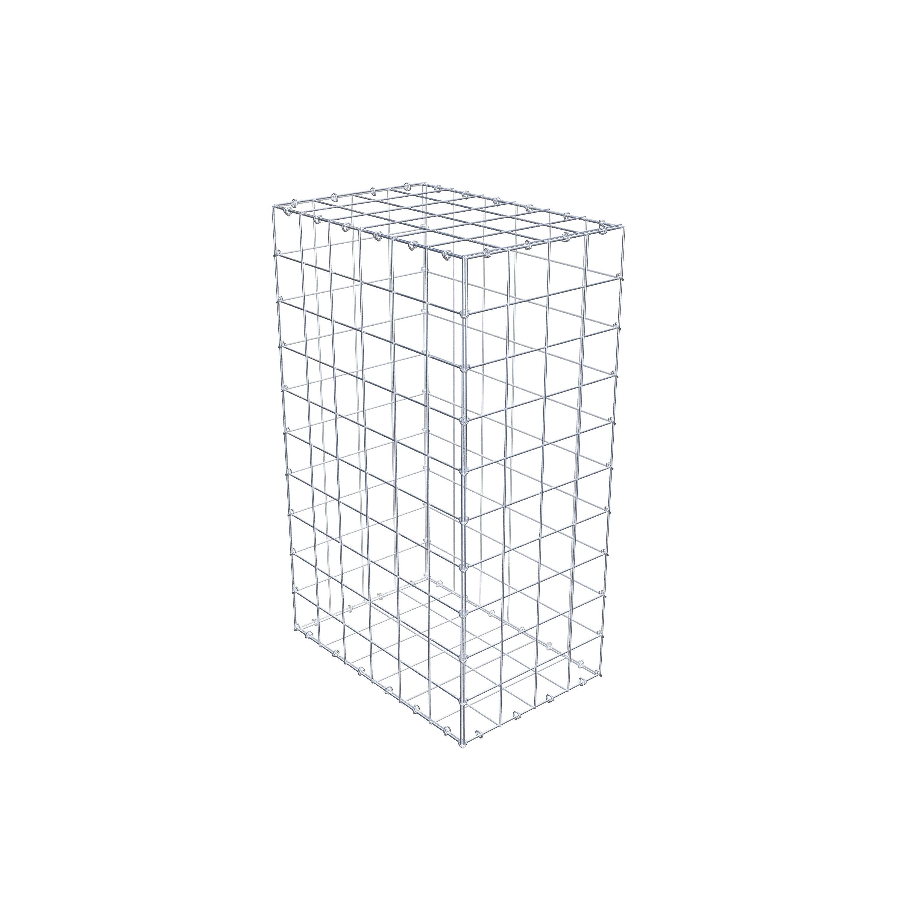 Gabion 100 cm x 60 cm x 40 cm (L x H x D), mesh size 10 cm x 10 cm, C-ring