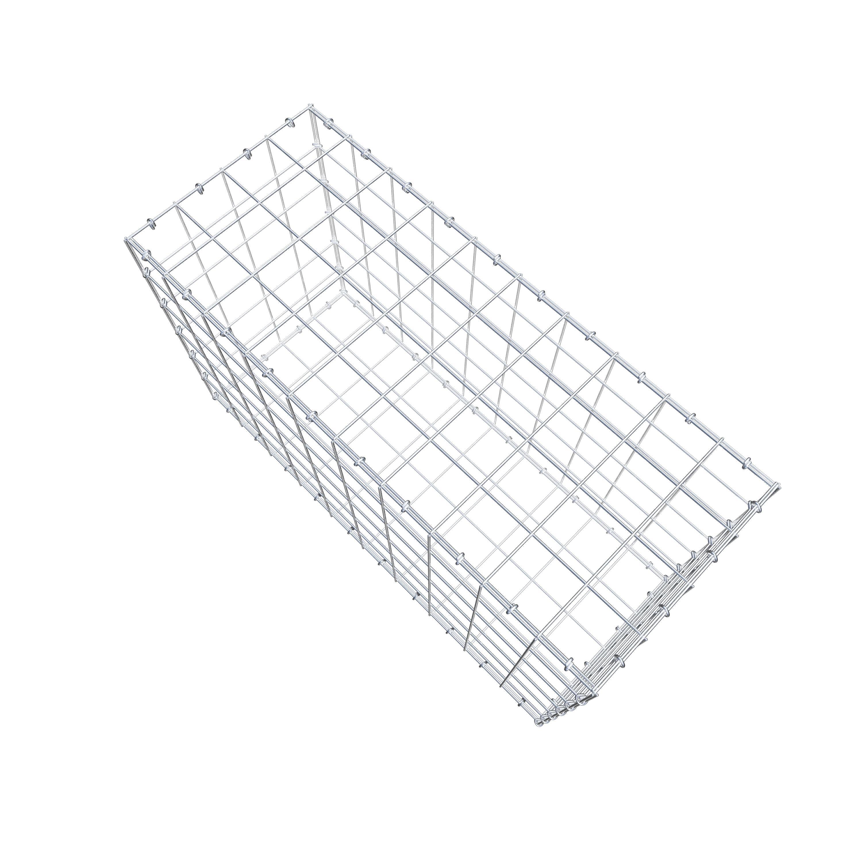 Gabion 100 cm x 60 cm x 40 cm (L x H x D), mesh size 10 cm x 10 cm, C-ring