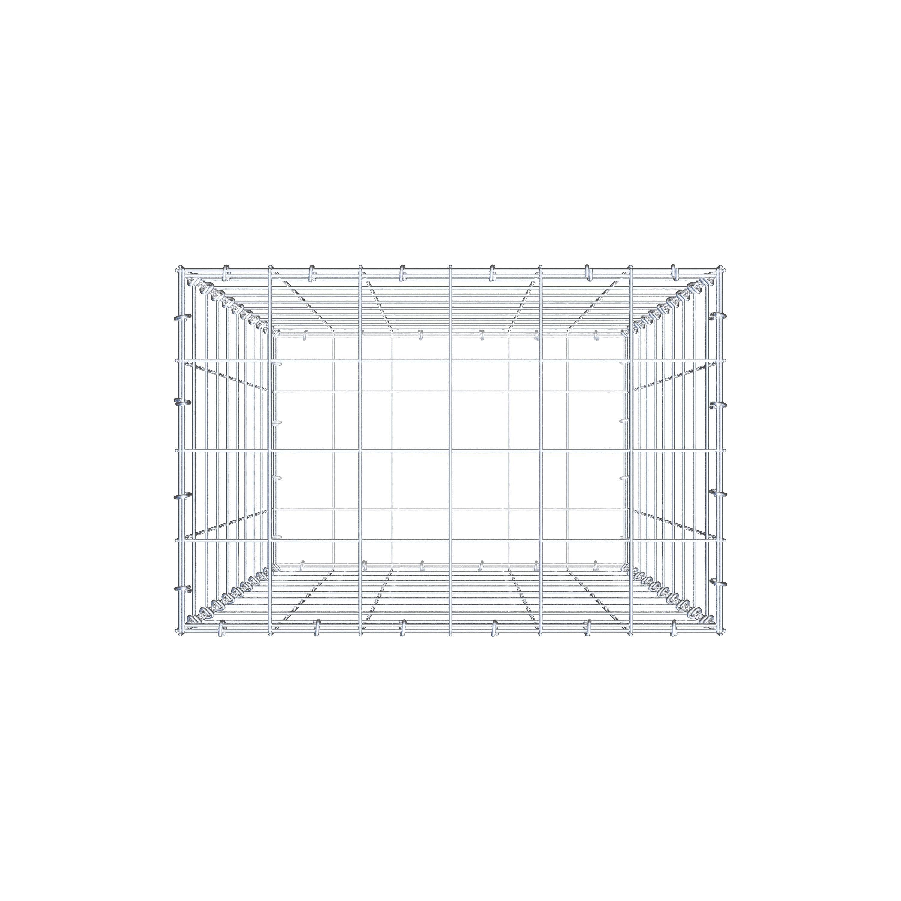 Gabion 100 cm x 60 cm x 40 cm (L x H x D), maskestørrelse 10 cm x 10 cm, C-ring