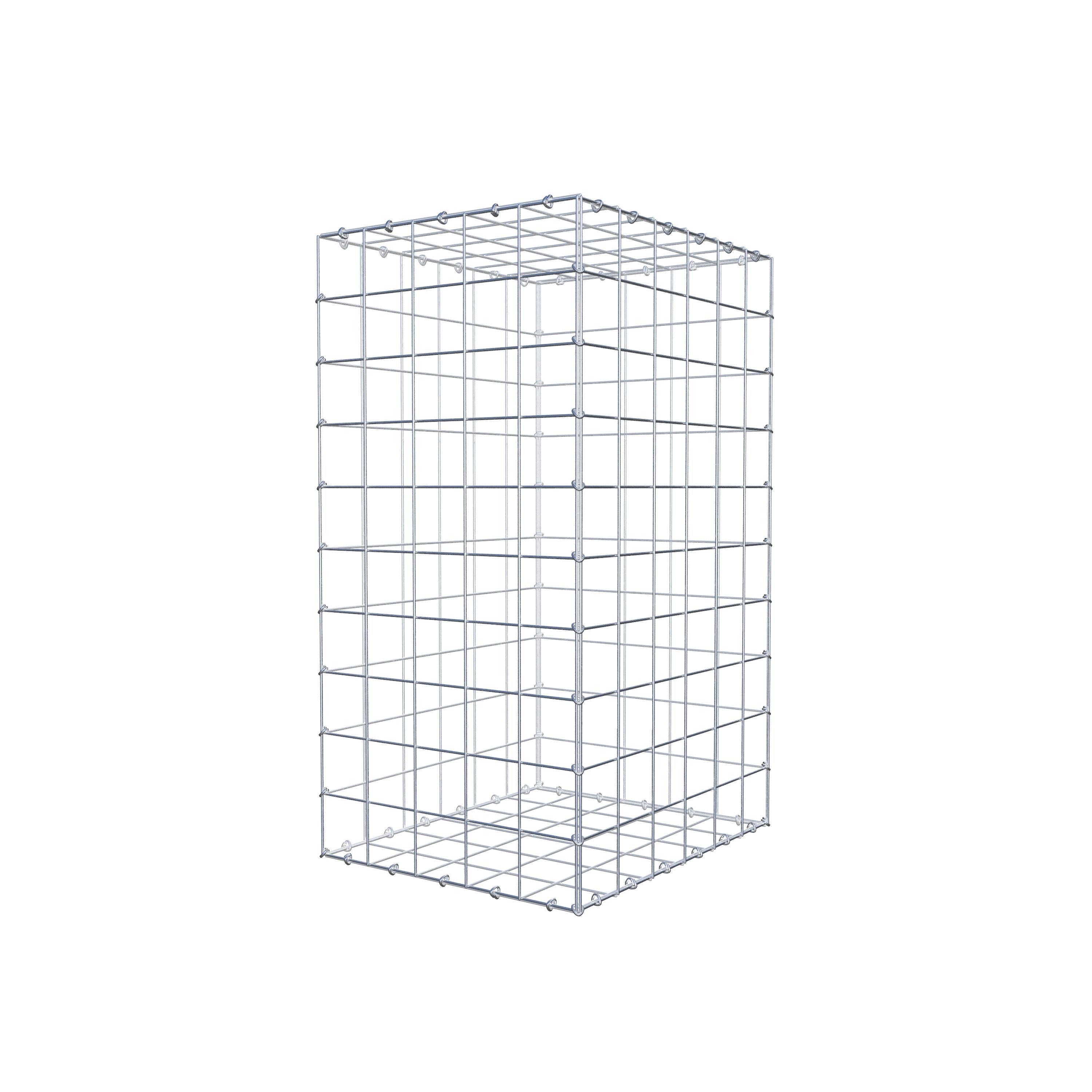 Gabion 100 cm x 60 cm x 50 cm (L x H x D), maskestørrelse 10 cm x 10 cm, C-ring