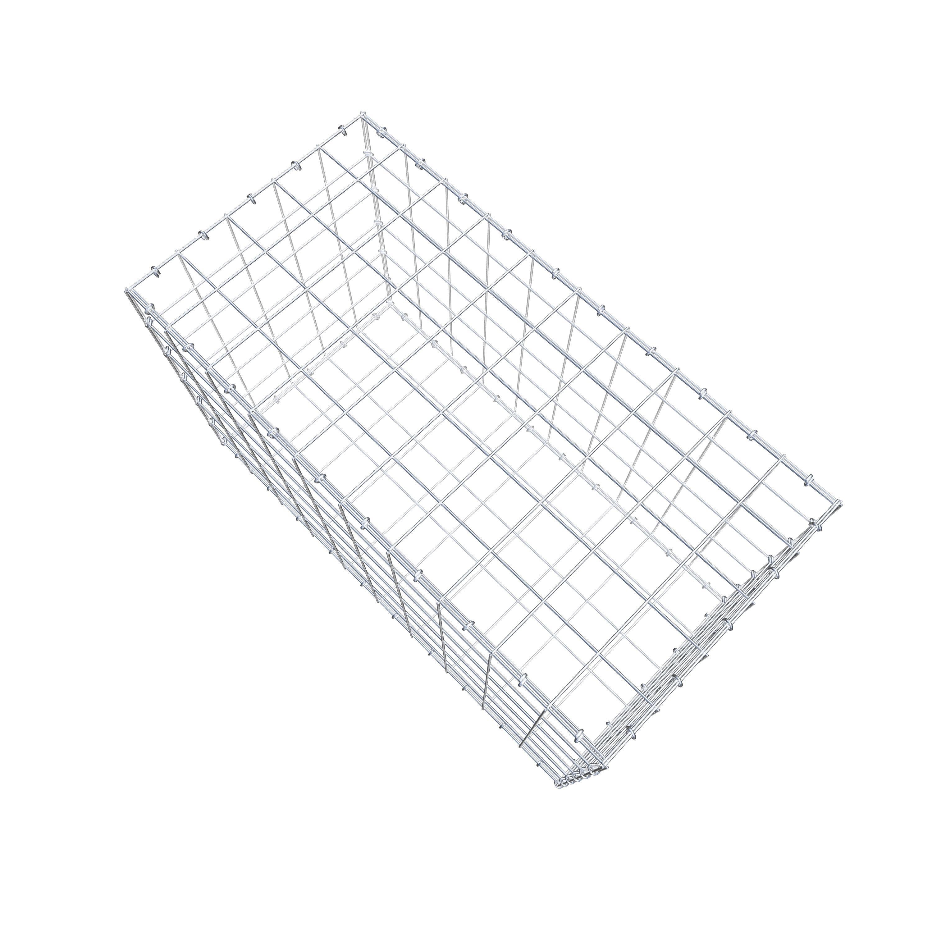 Gabion 100 cm x 60 cm x 50 cm (L x H x D), maskestørrelse 10 cm x 10 cm, C-ring