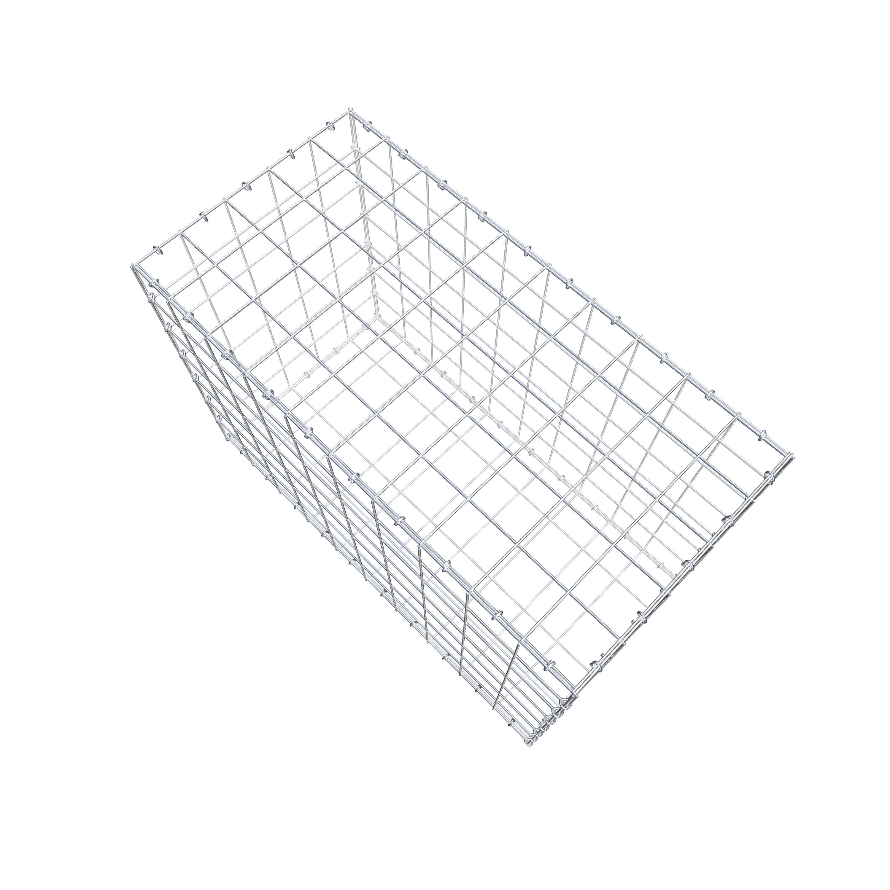 Gabion 100 cm x 70 cm x 50 cm (L x H x D), mesh size 10 cm x 10 cm, C-ring