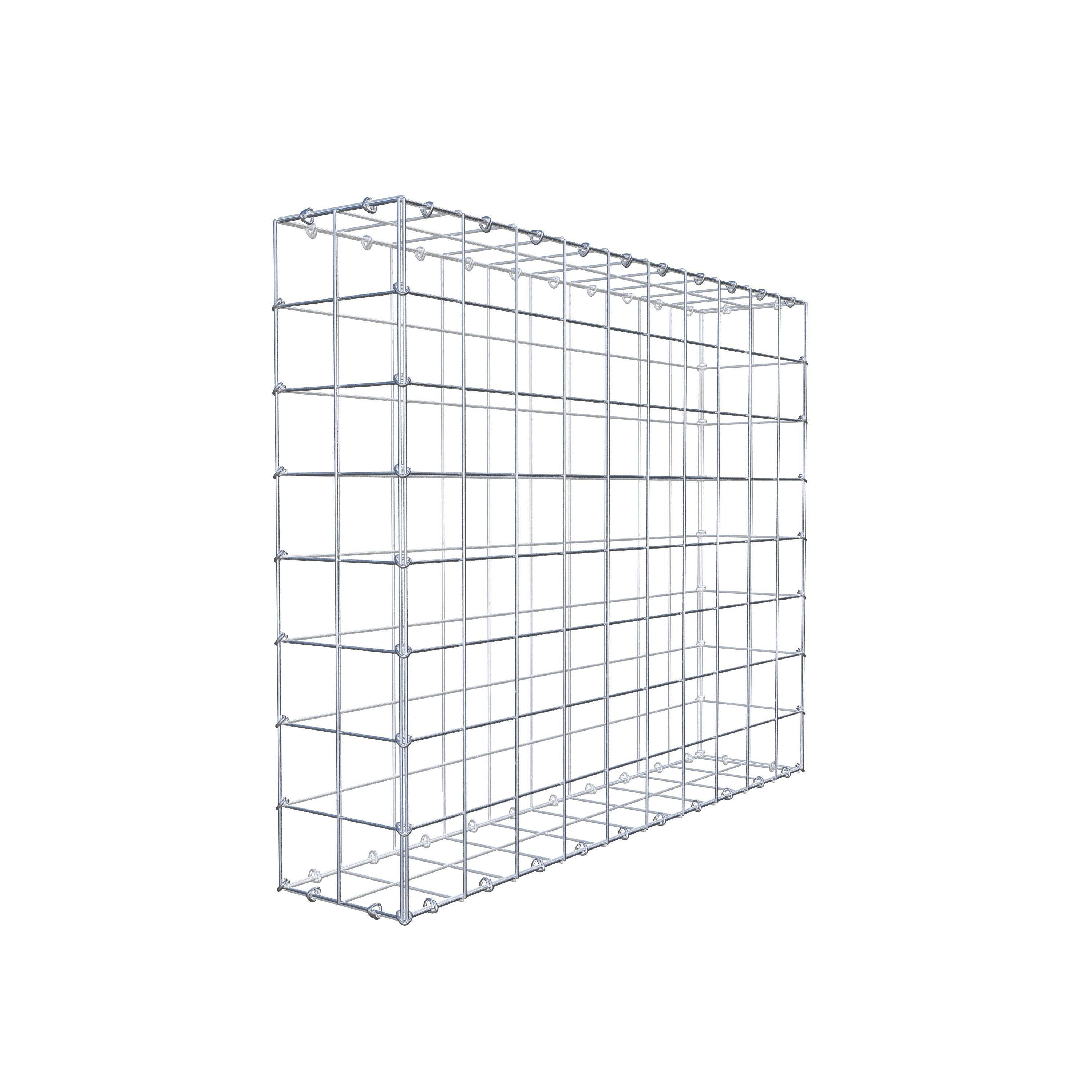 Gabion 100 cm x 80 cm x 20 cm (L x H x D), maskestørrelse 10 cm x 10 cm, C-ring