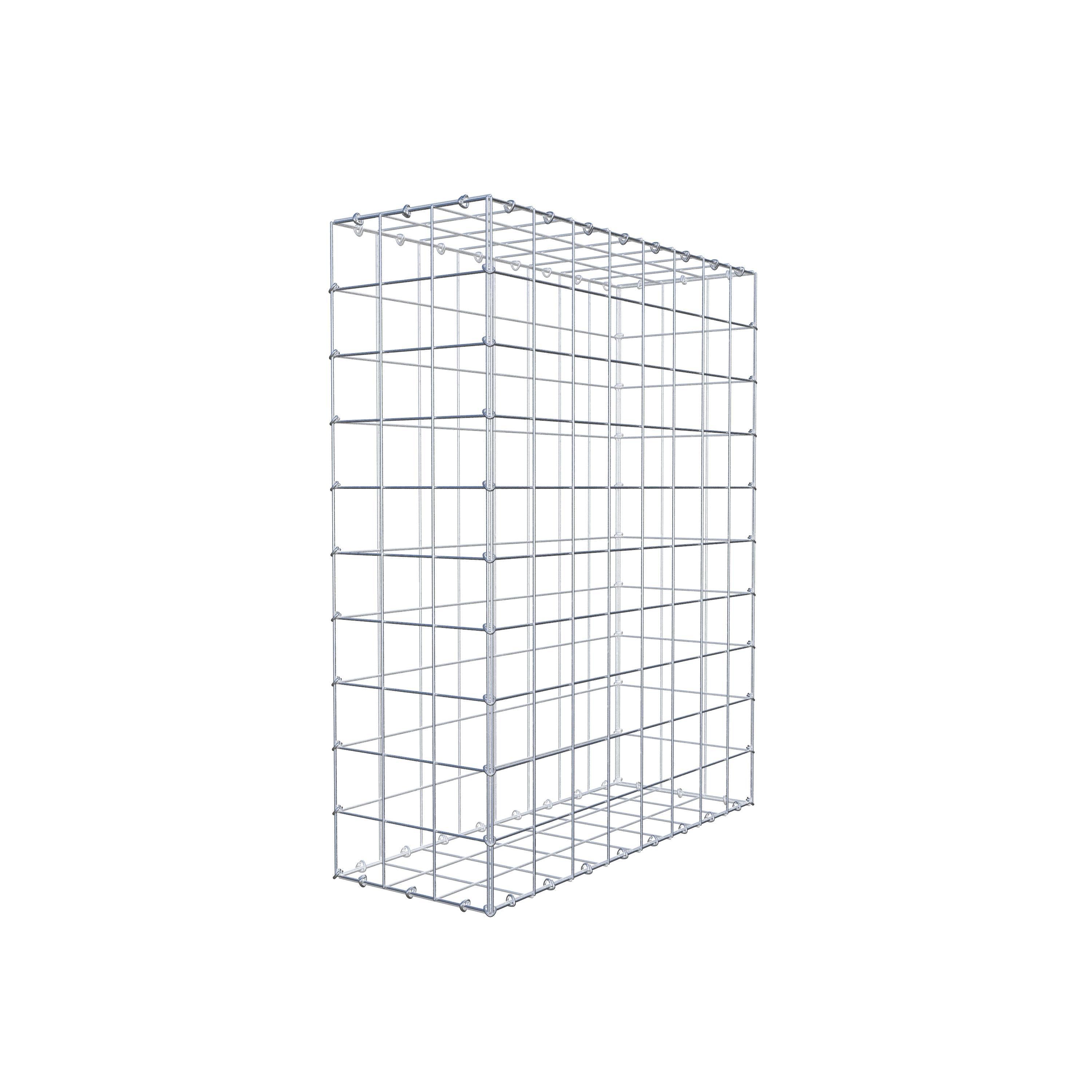 Gabion 100 cm x 80 cm x 30 cm (L x H x D), maskestørrelse 10 cm x 10 cm, C-ring