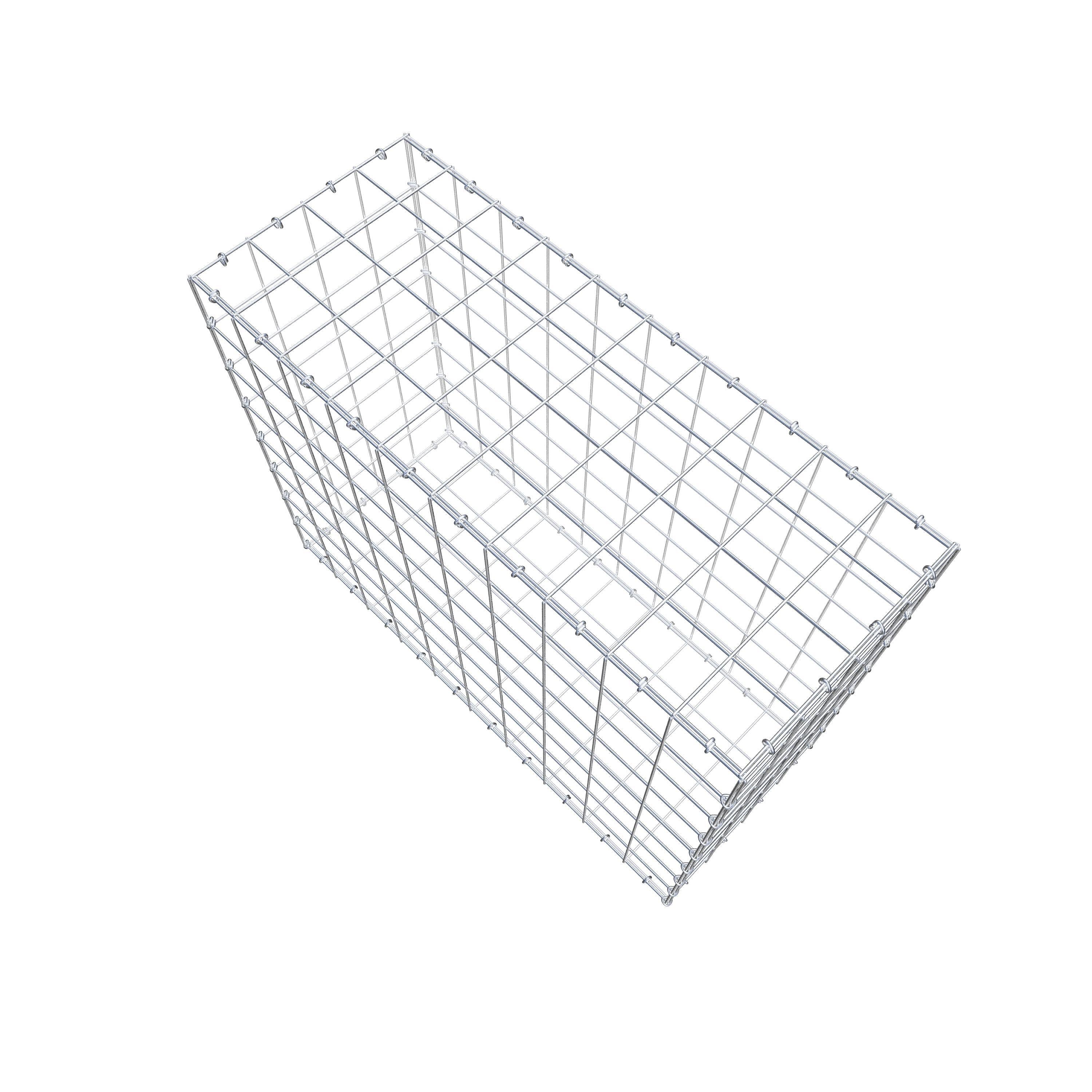 Gabion 100 cm x 80 cm x 40 cm (L x H x D), maskestørrelse 10 cm x 10 cm, C-ring