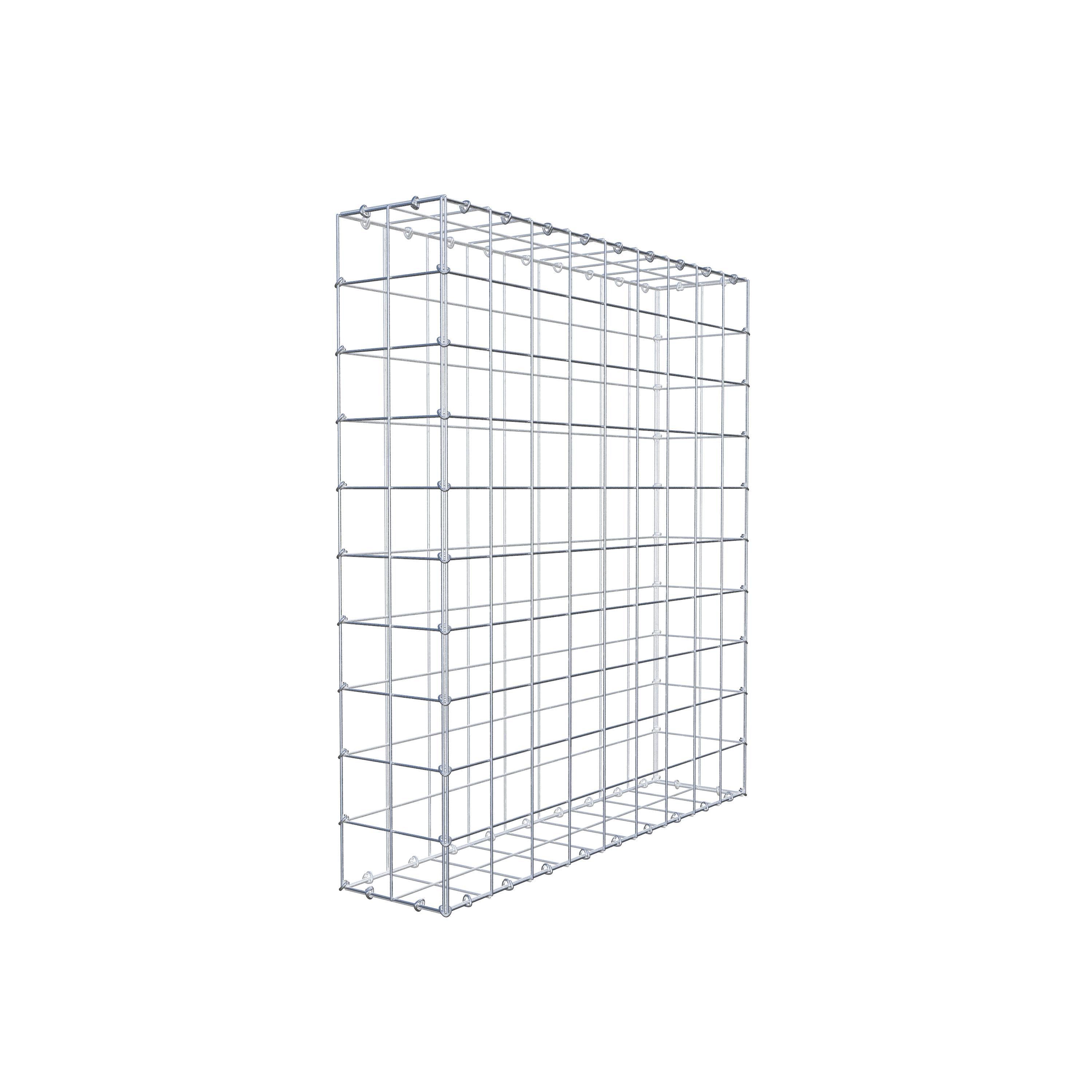 Gabion 100 cm x 90 cm x 20 cm (L x H x D), mesh size 10 cm x 10 cm, C-ring