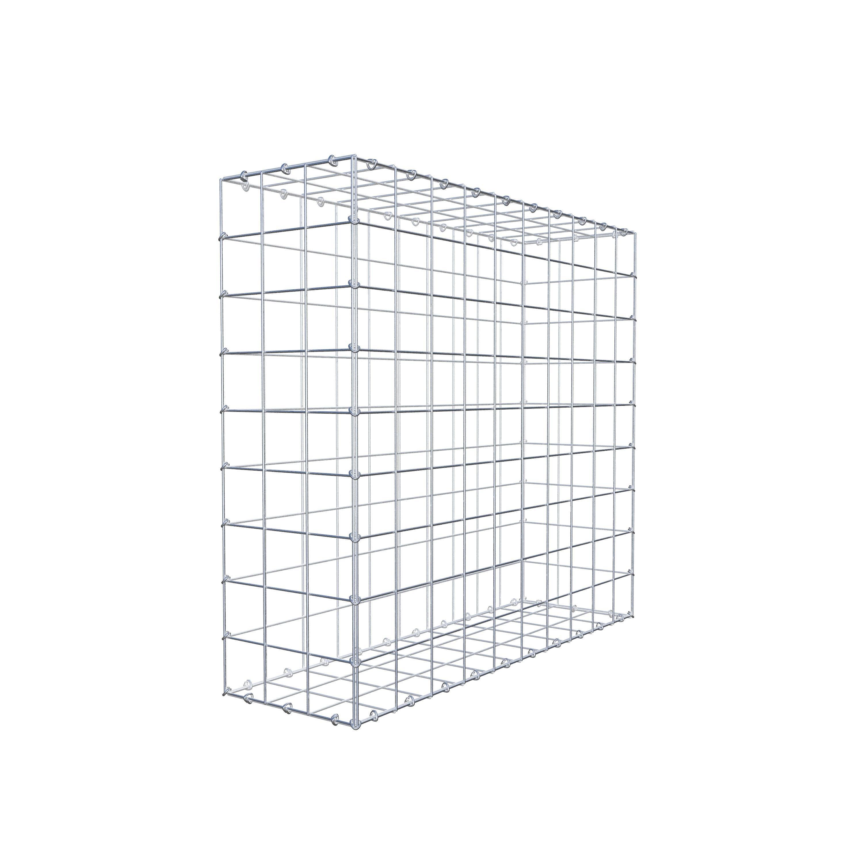 Gabion 100 cm x 90 cm x 30 cm (L x H x D), maskestørrelse 10 cm x 10 cm, C-ring