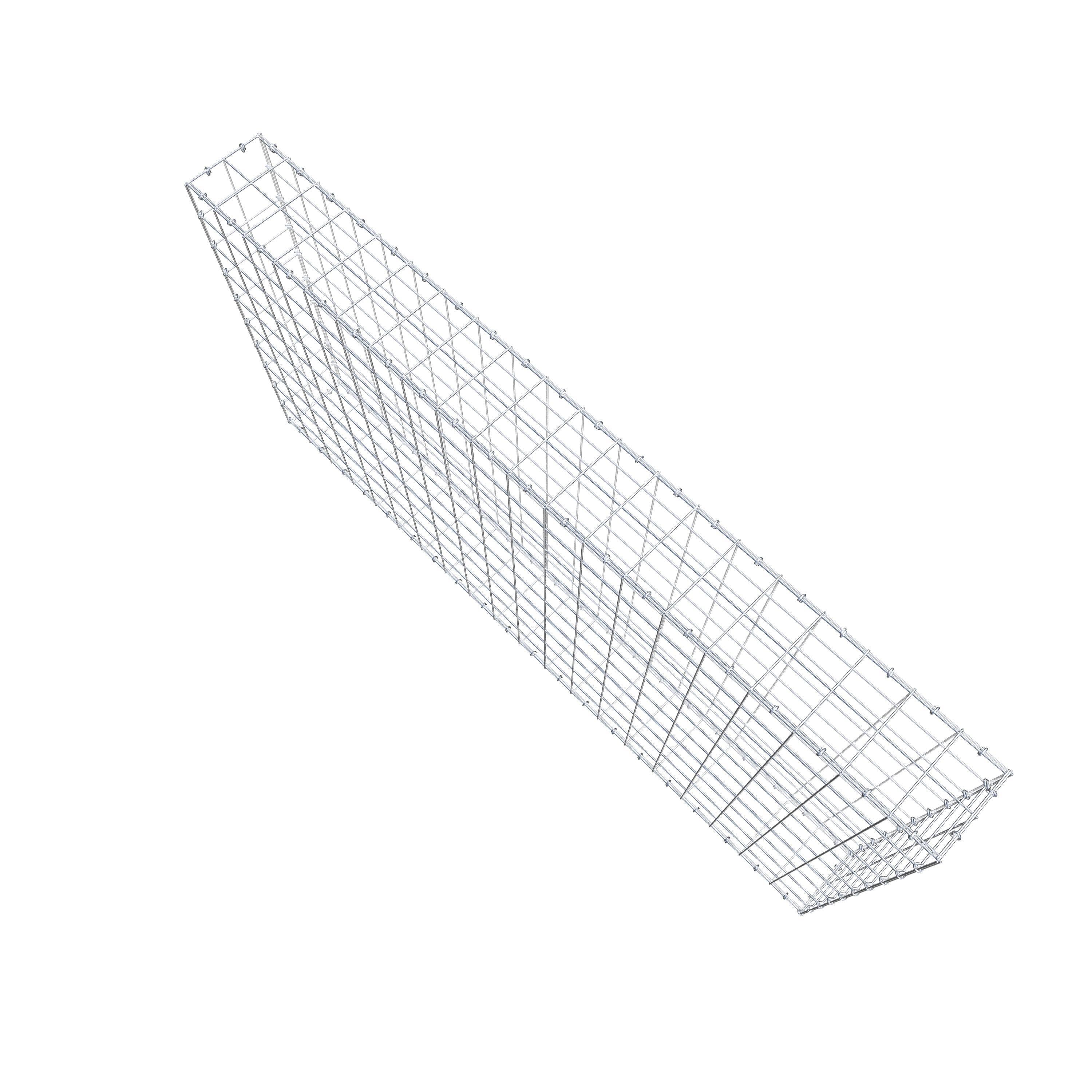 Gabion 200 cm x 100 cm x 20 cm (L x H x D), maskestørrelse 10 cm x 10 cm, C-ring