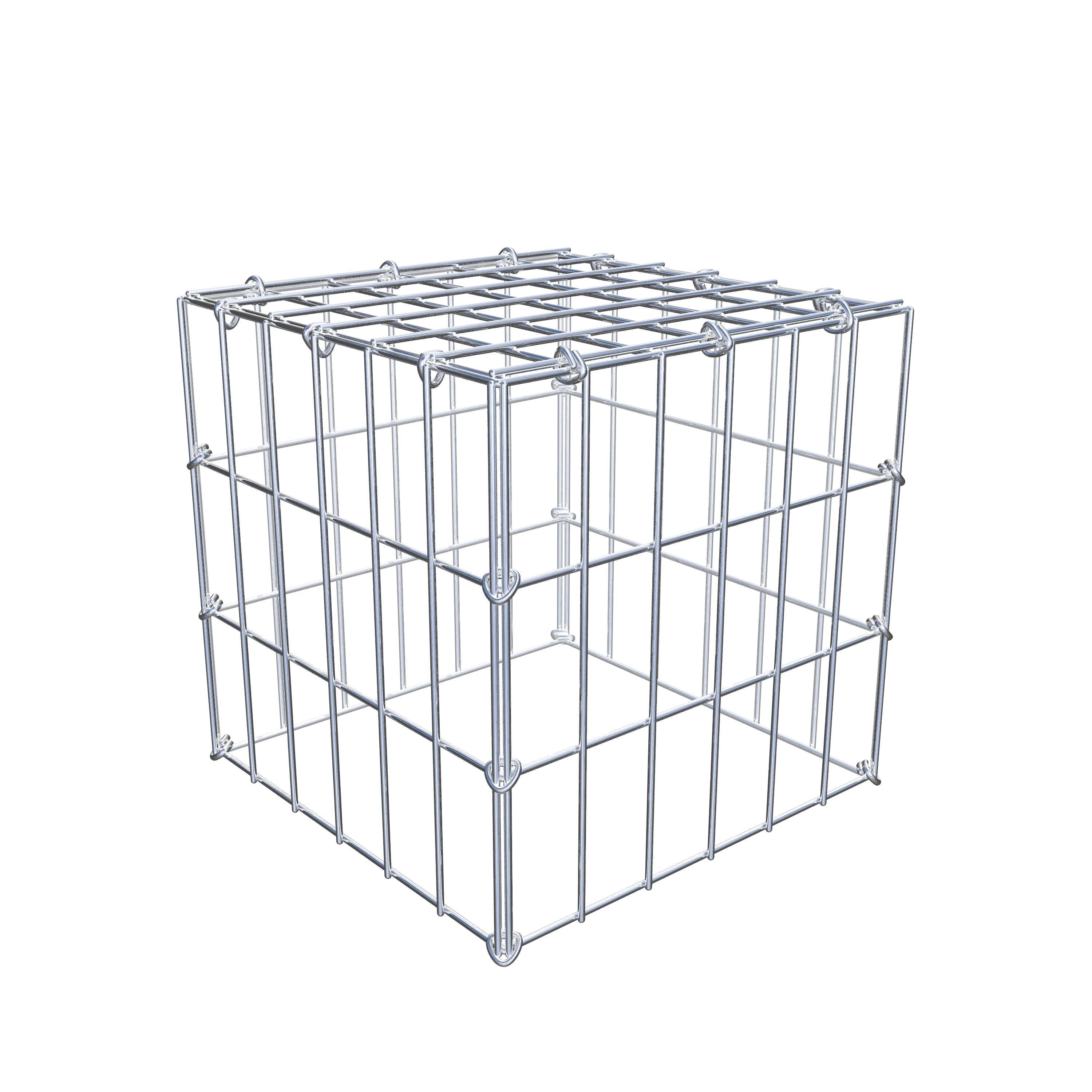 Monteret gabion type 3 30 cm x 30 cm x 30 cm (L x H x D), maskestørrelse 5 cm x 10 cm, C-ring